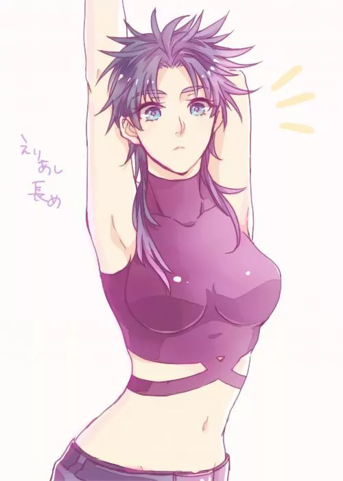 Joseph Joestar with her arms up