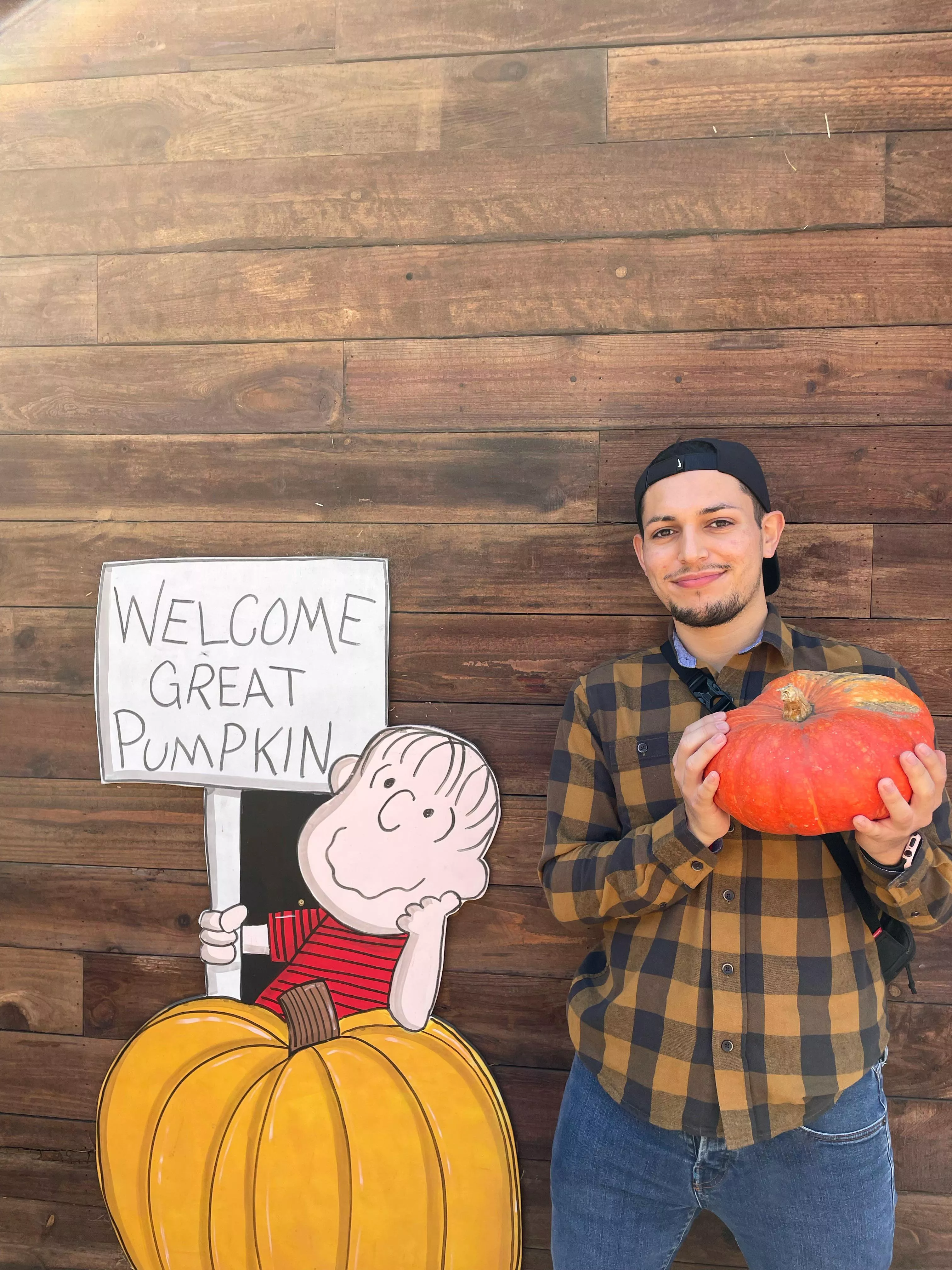 Just a boy and his pumpkin