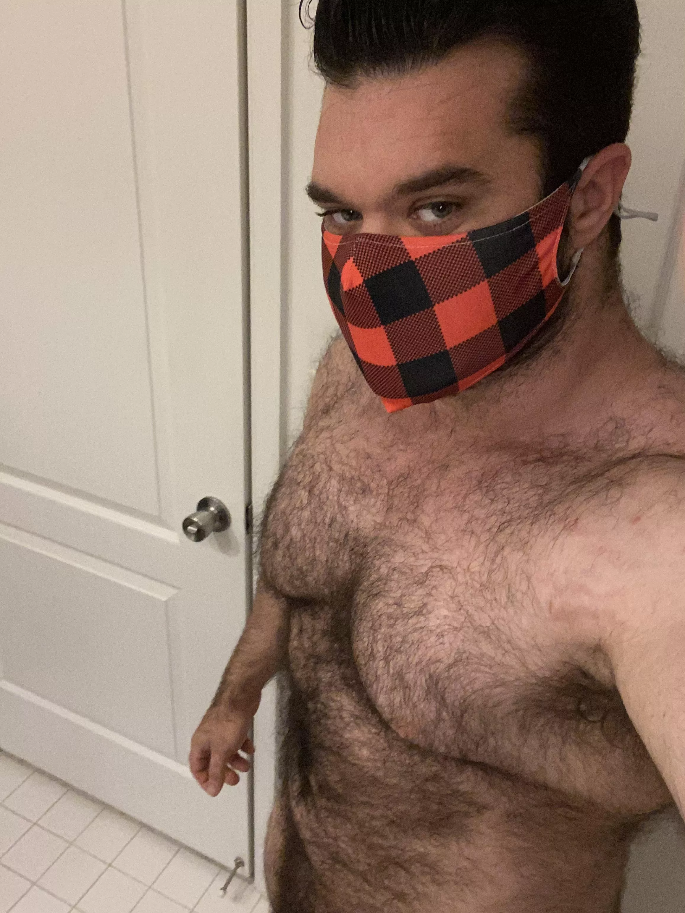 Just a hairy lumberjack getting ready to start the day