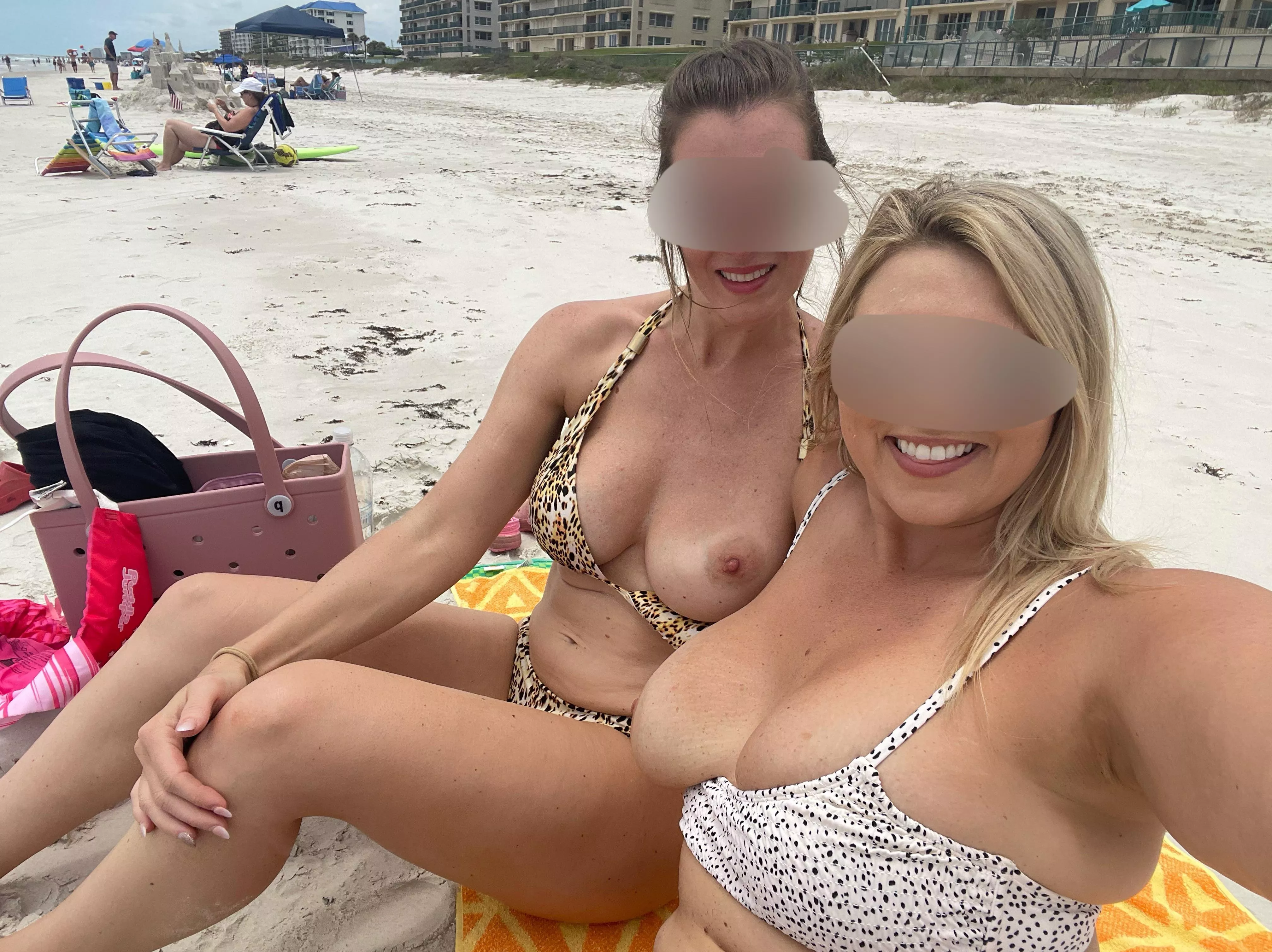 Just a little beach fun..maybe you can help us with the sunscreen! [F]