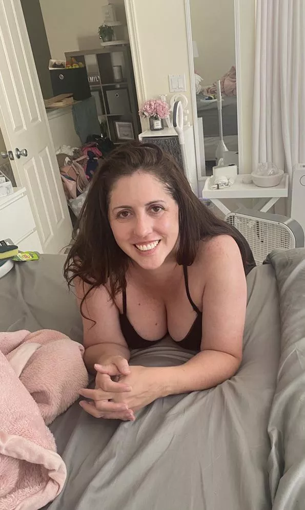 Just a smile and some cleavage. Too mild?