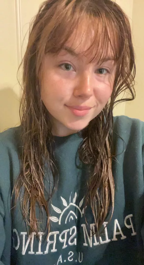 Just got out of the shower. But I did film it!