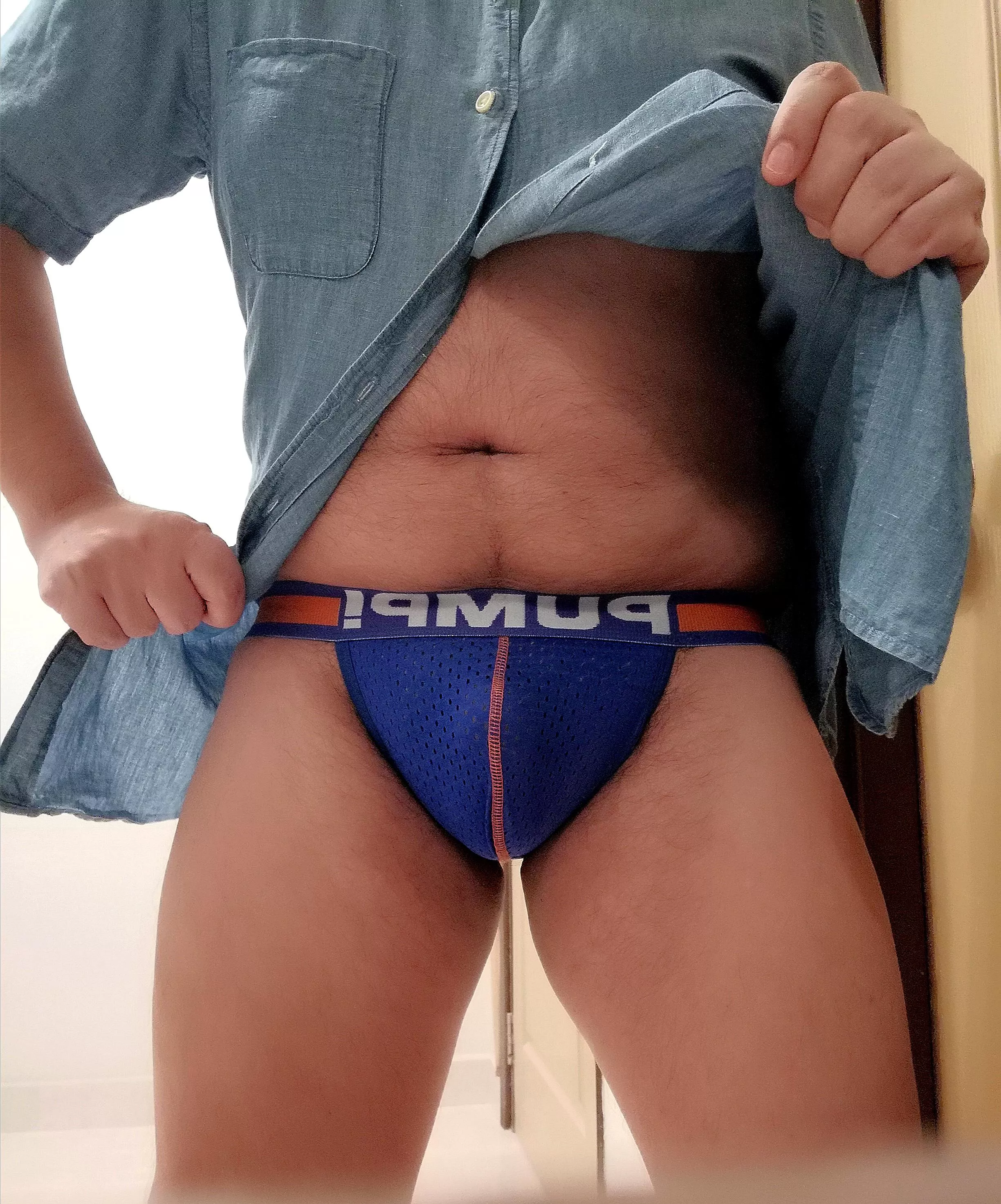 Just me being snug in my brand new jockstrap.