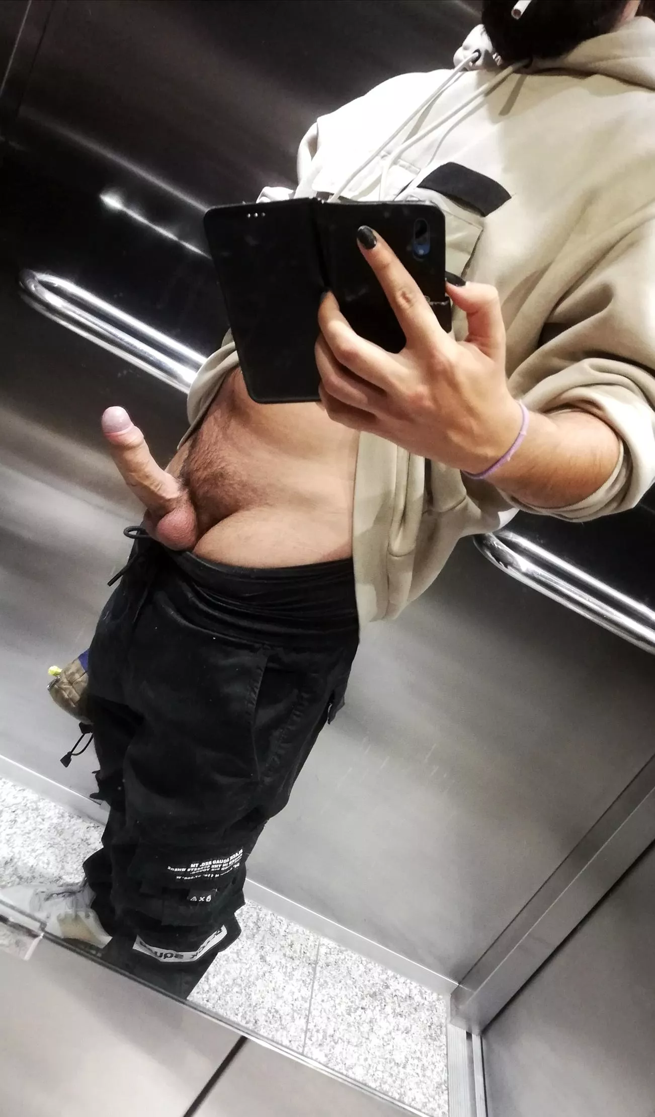 Just me in the elevator 😏😋 [M]