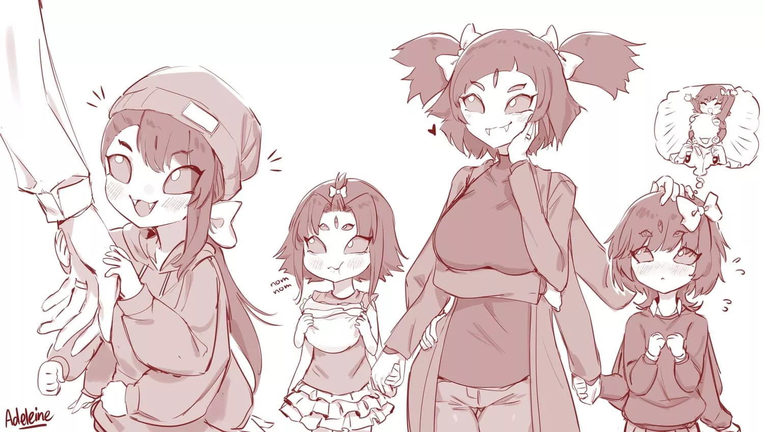 Just Muffet taking the kids out for a walk (Adeleine)