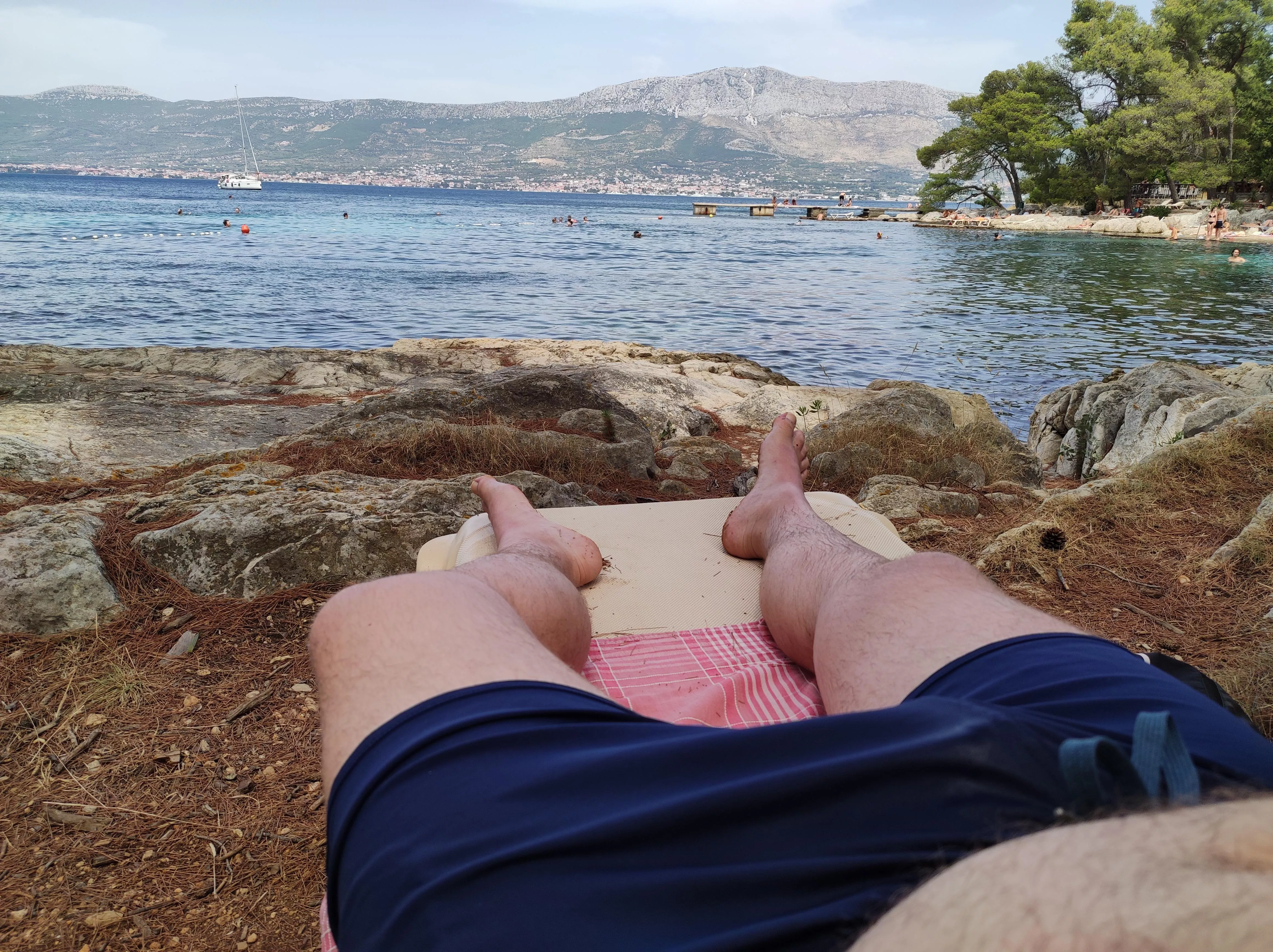 Just pissed my bathing suit at a busy beach in Croatia (I'm on holiday) while sunbathing. You could the piss going down my legs. Unfortunately couldn't take a proper picture. It was such a hot feeling to feel the piss