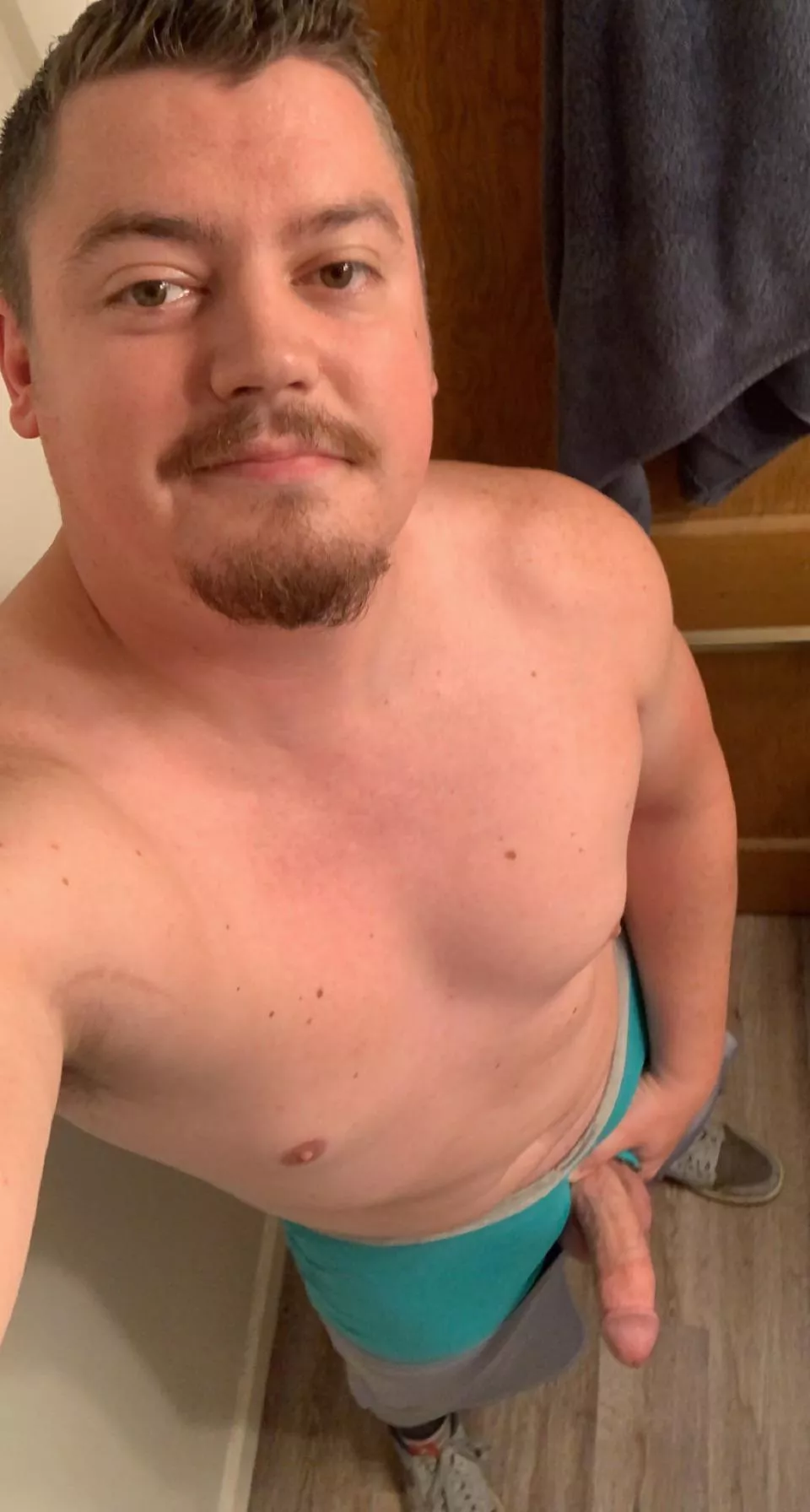 Just showing off the fresh haircut…Oh, and my throbbing cock too I guess…