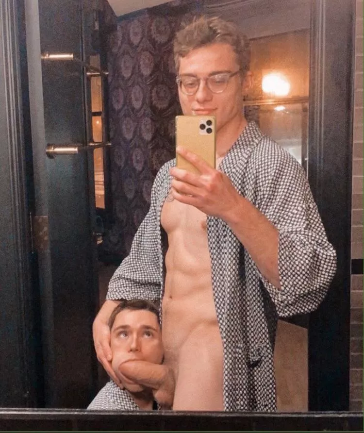 Just two bros taking a selfie