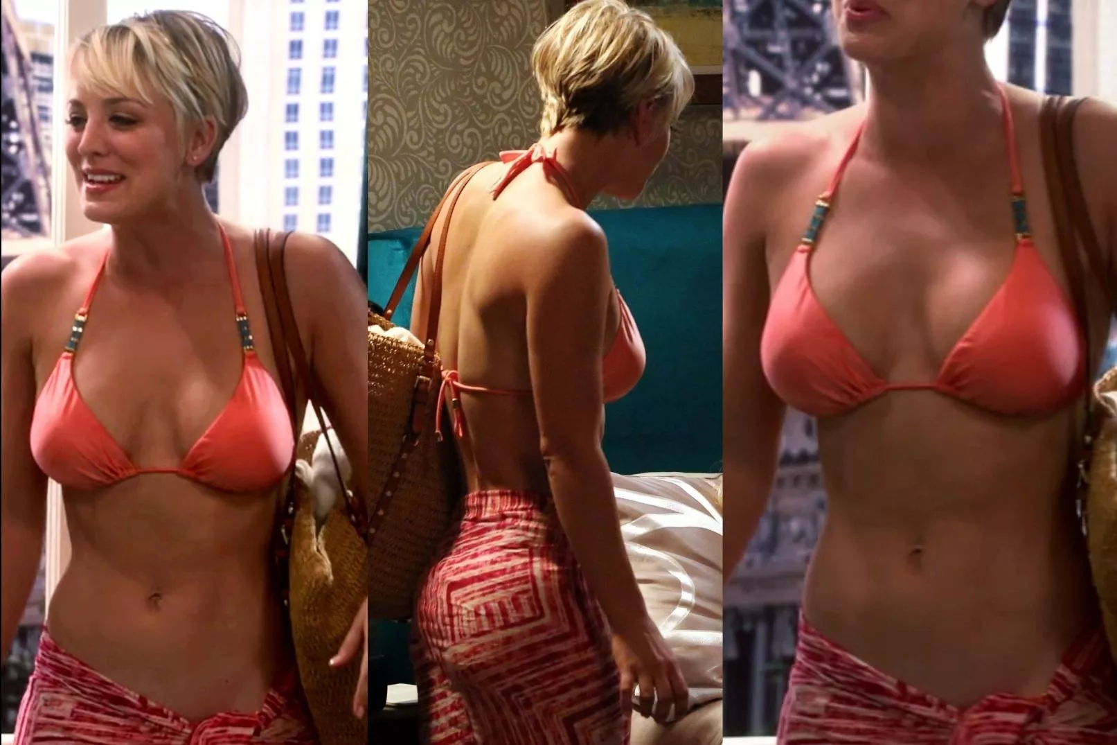 Kaley Cuoco showing off her tight body