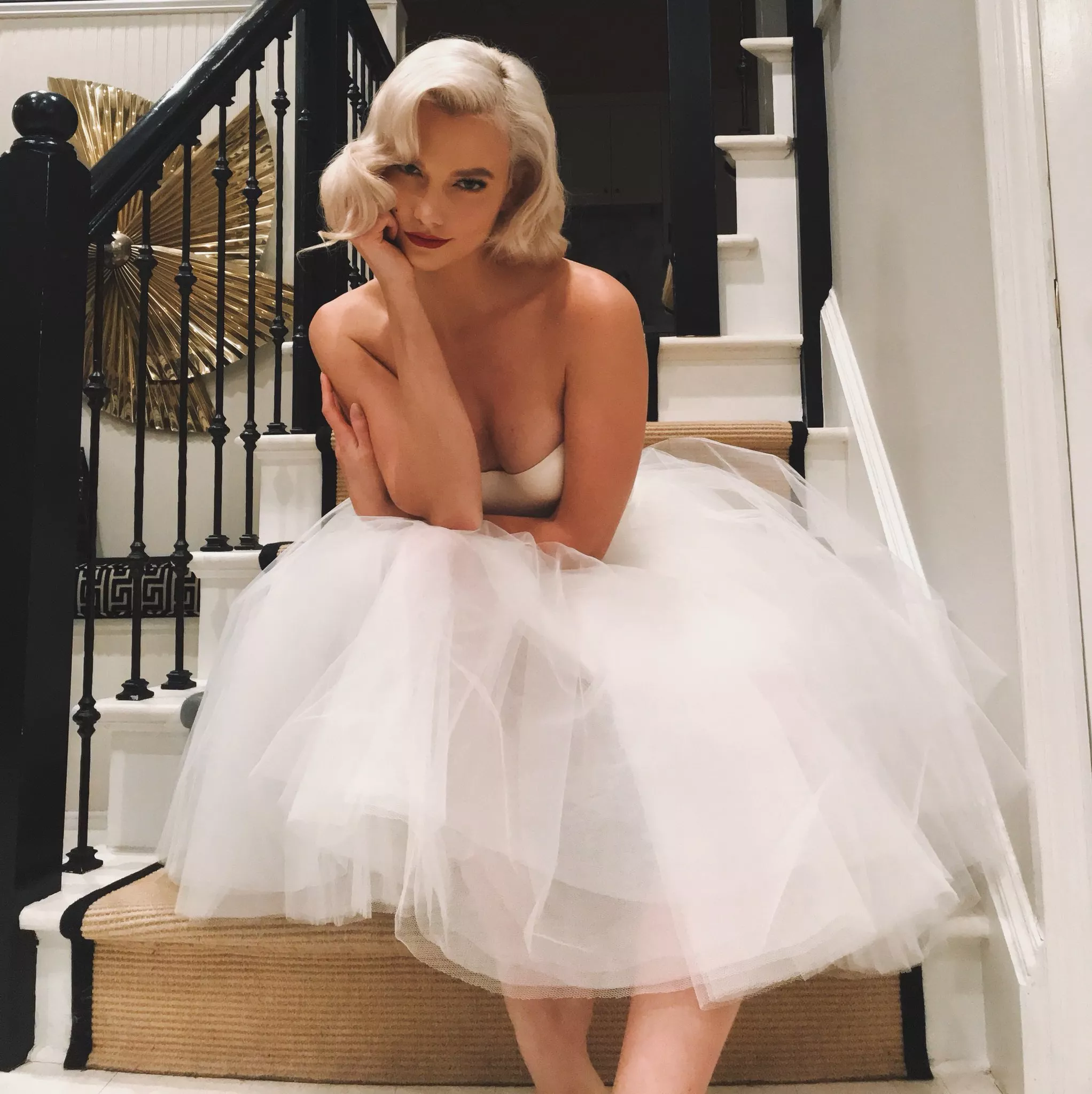 Karlie Kloss as Marilyn Monroe.