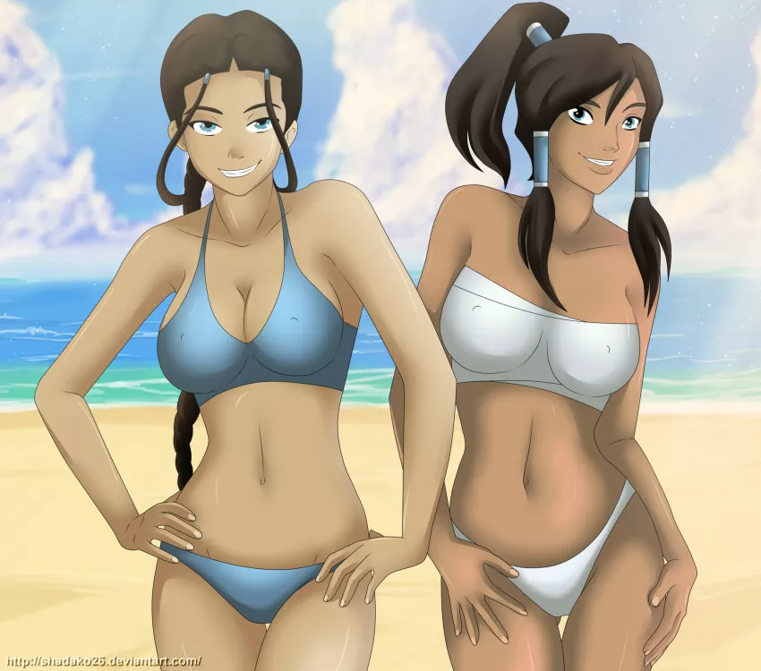 Katara and Korra bikini