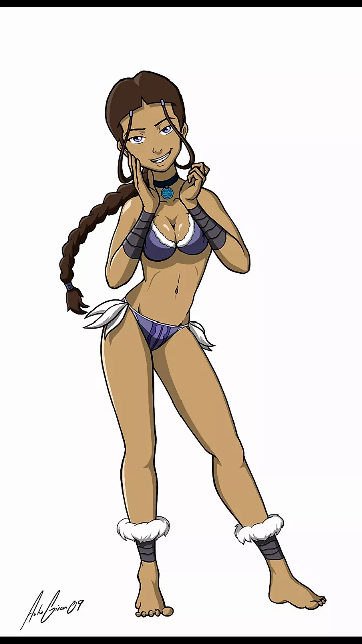 Katara in hot bikini.