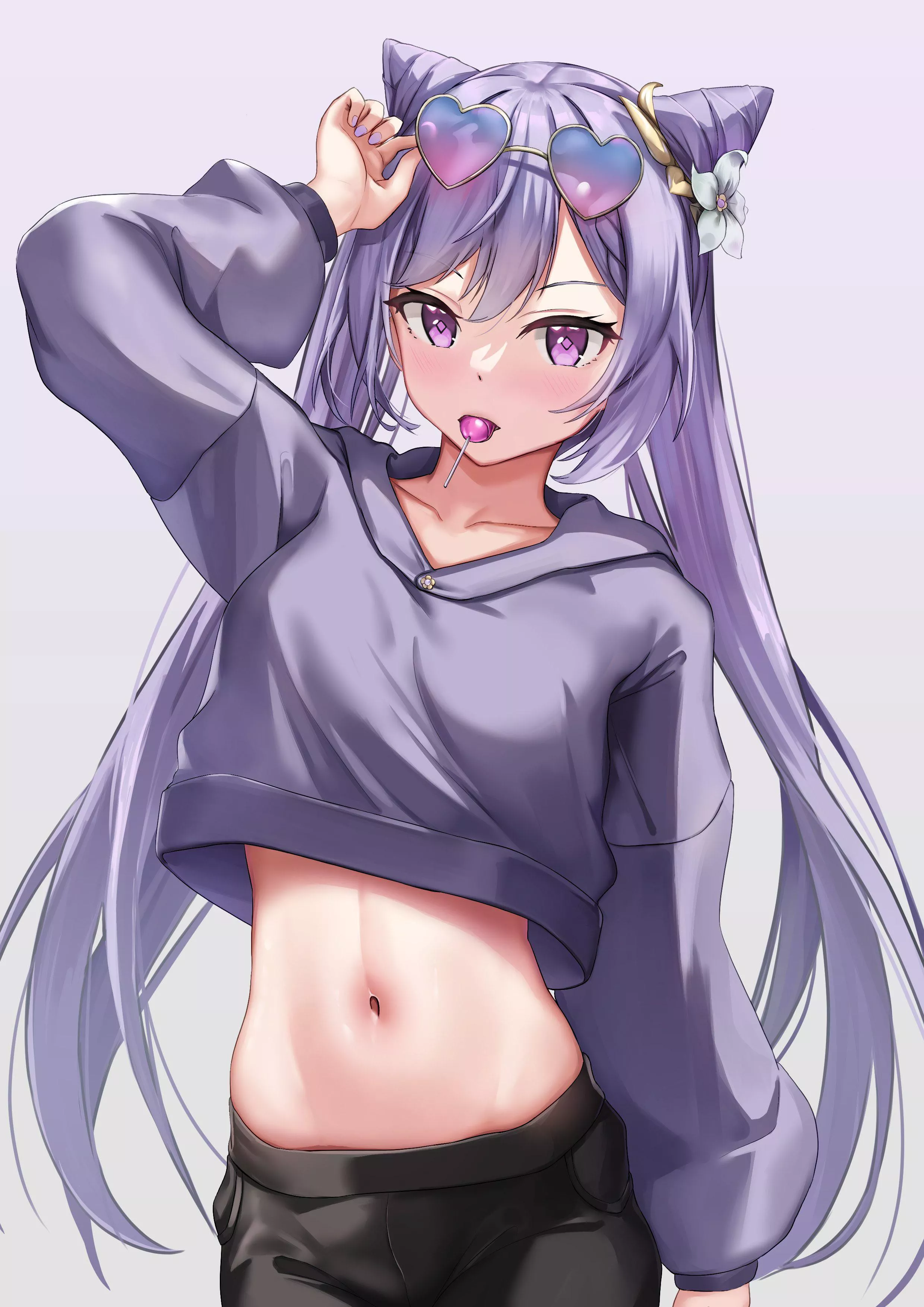 Keqingâ€™s Cute Tummy [Genshin Impact]