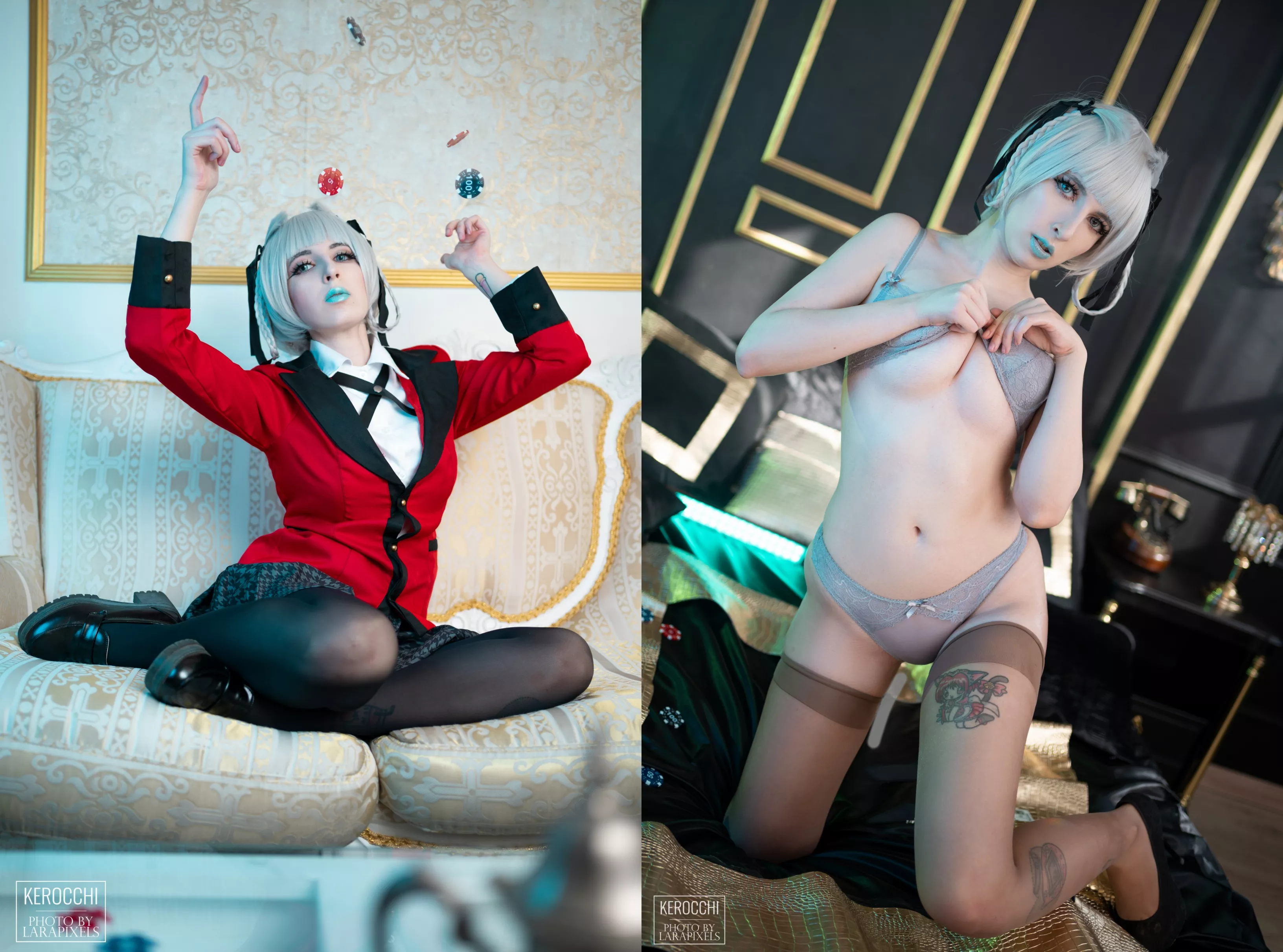 Kirari from Kakegurui cosplay ON/OFF by Kerocchi