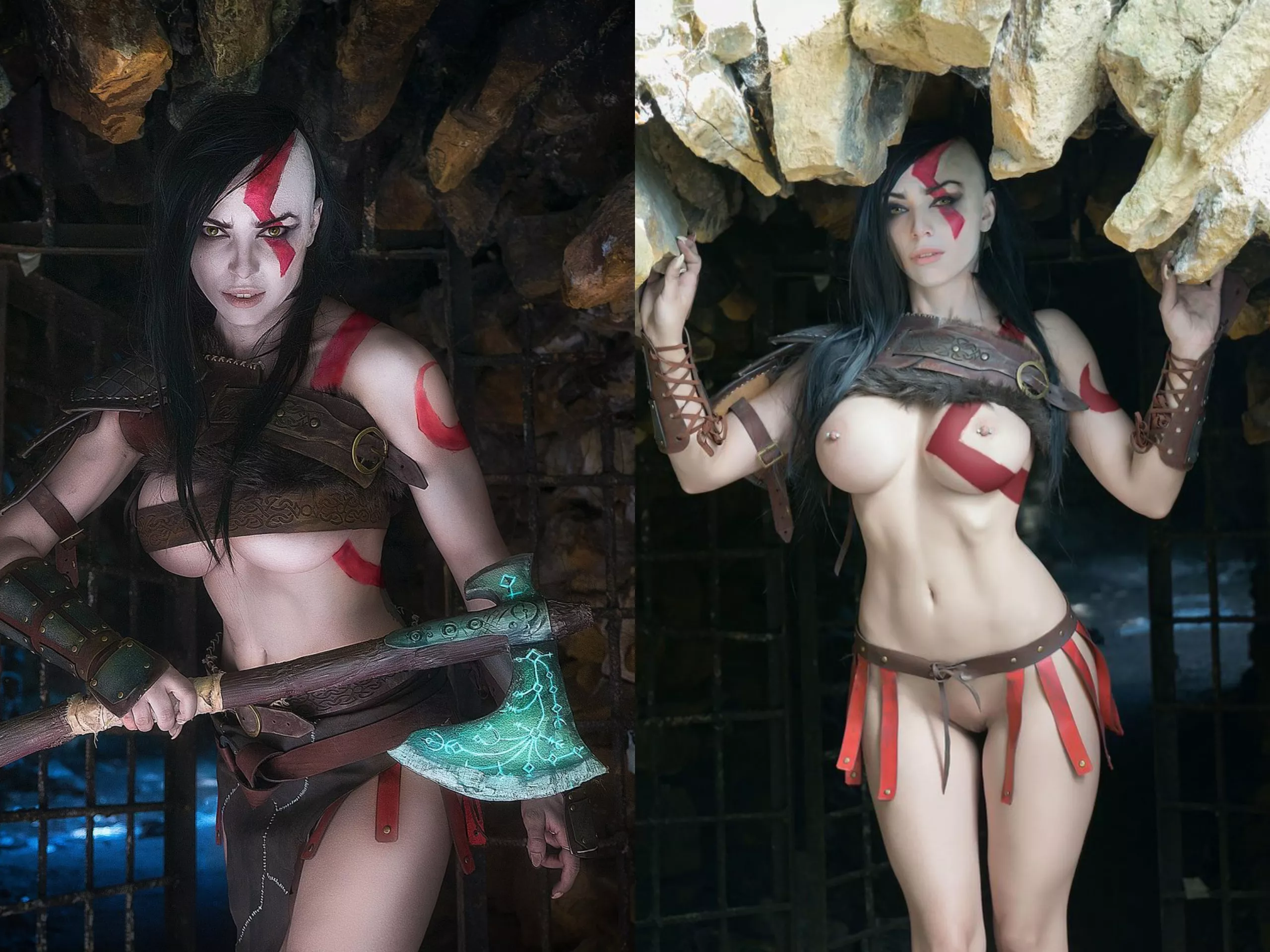 Kratos genderbend On/Off by Octokuro