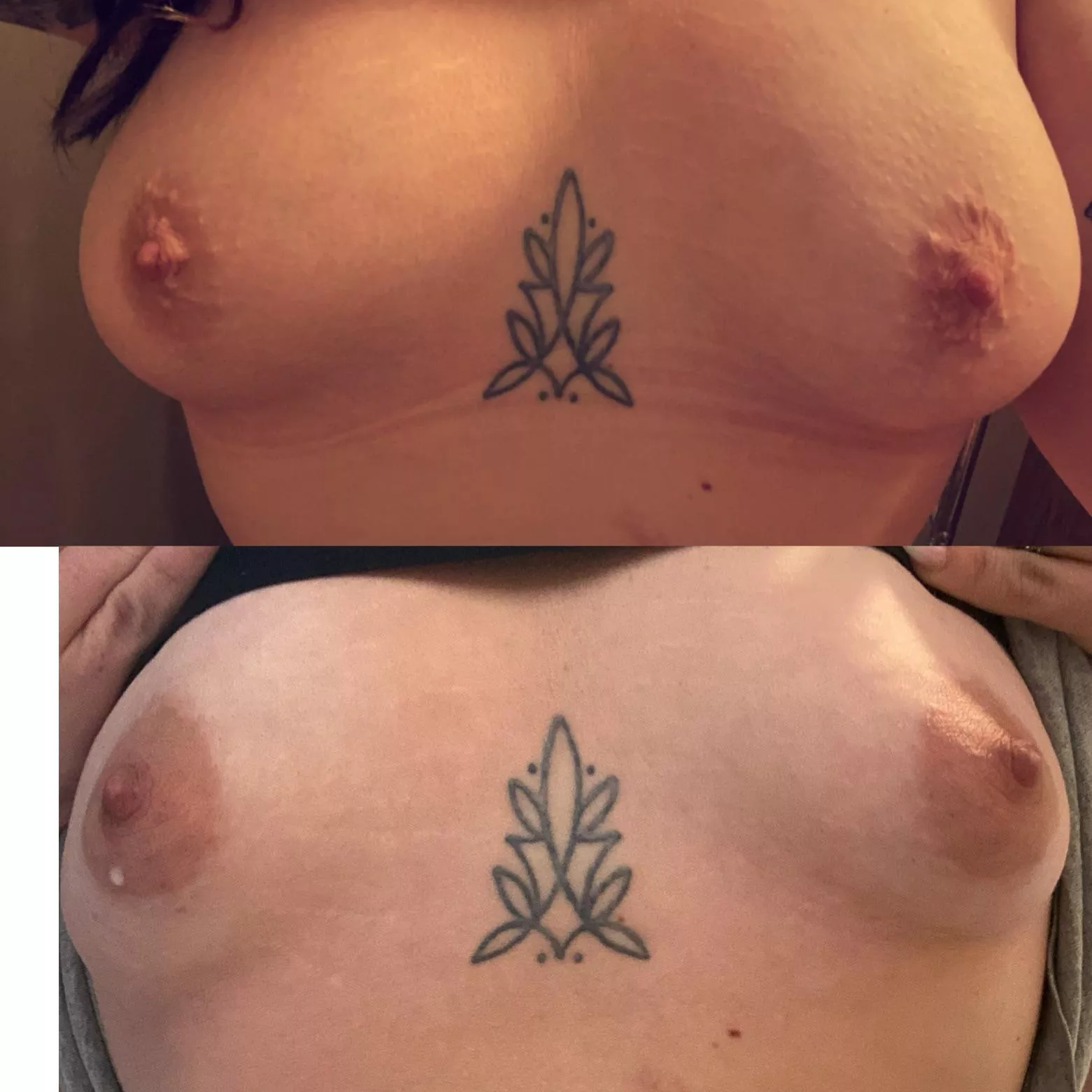 lactating changed my cute small nips/areolas into big milky ones…