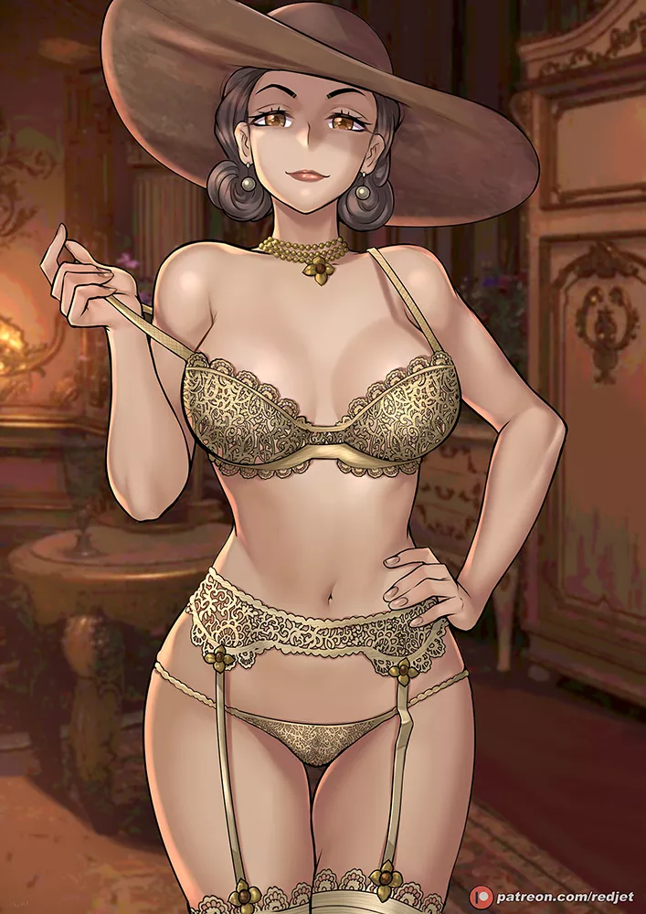 Lady Dimitrescu, you're trying to seduce me. Aren't you? [Resident Evil Village]