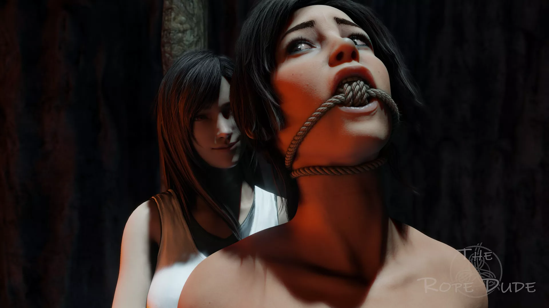 Lara gagged By Tifa (The Rope Dude) [Tomb Raider & Final Fantasy 7]