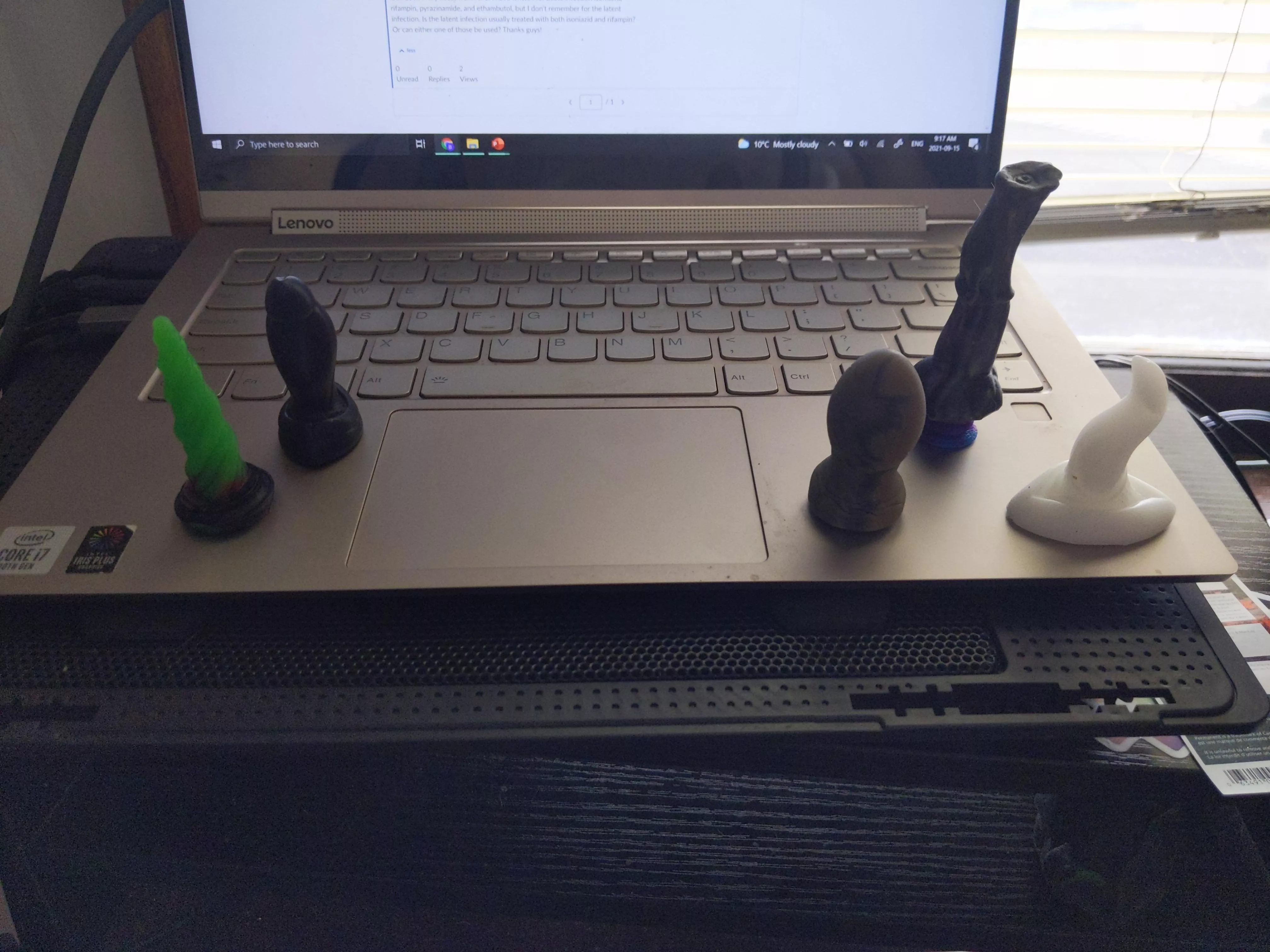 Last year of classes started today! Got all my tiny dragon dicks to keep me company during the study grind!!!