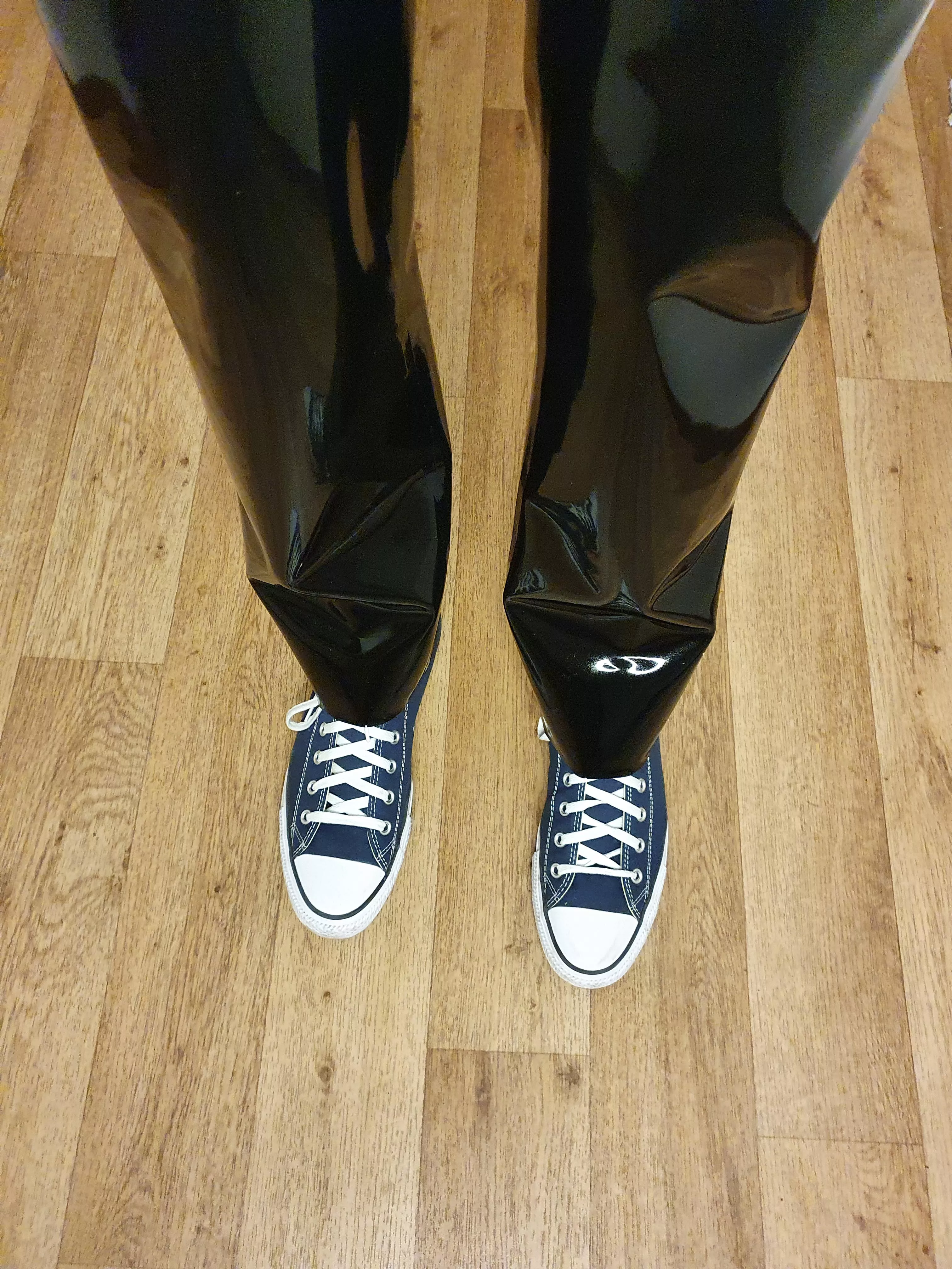 Latex & blue chucks