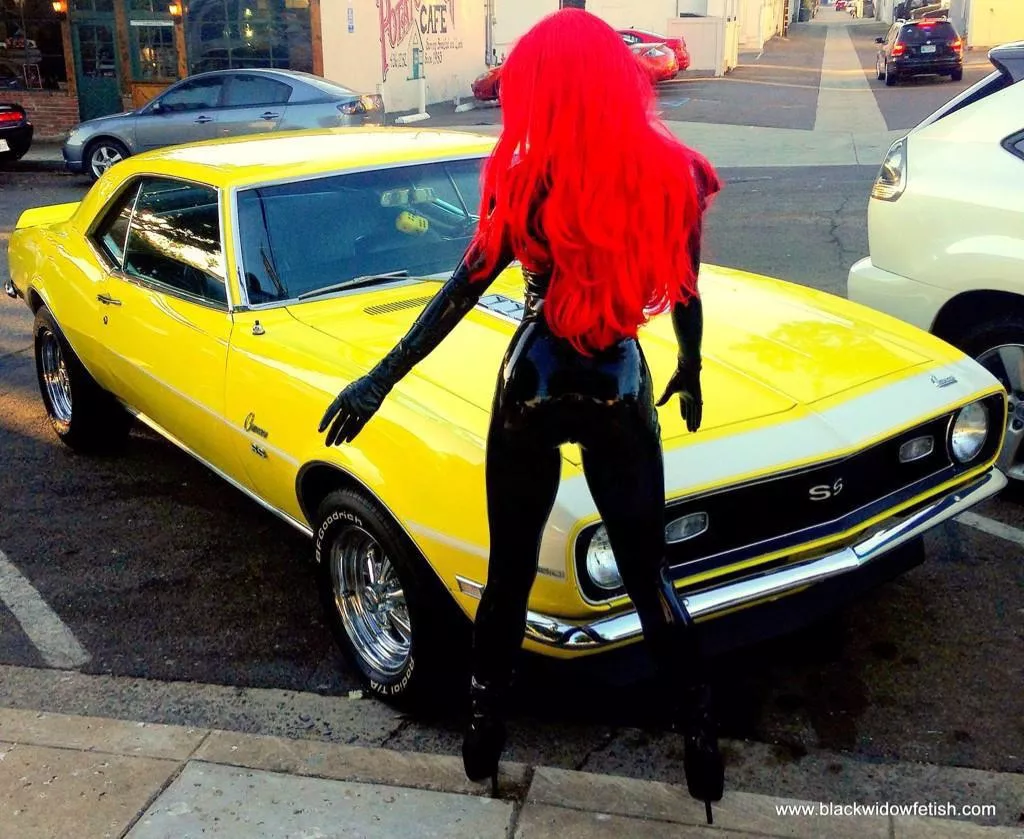 Latex Catsuit and Classic Cars