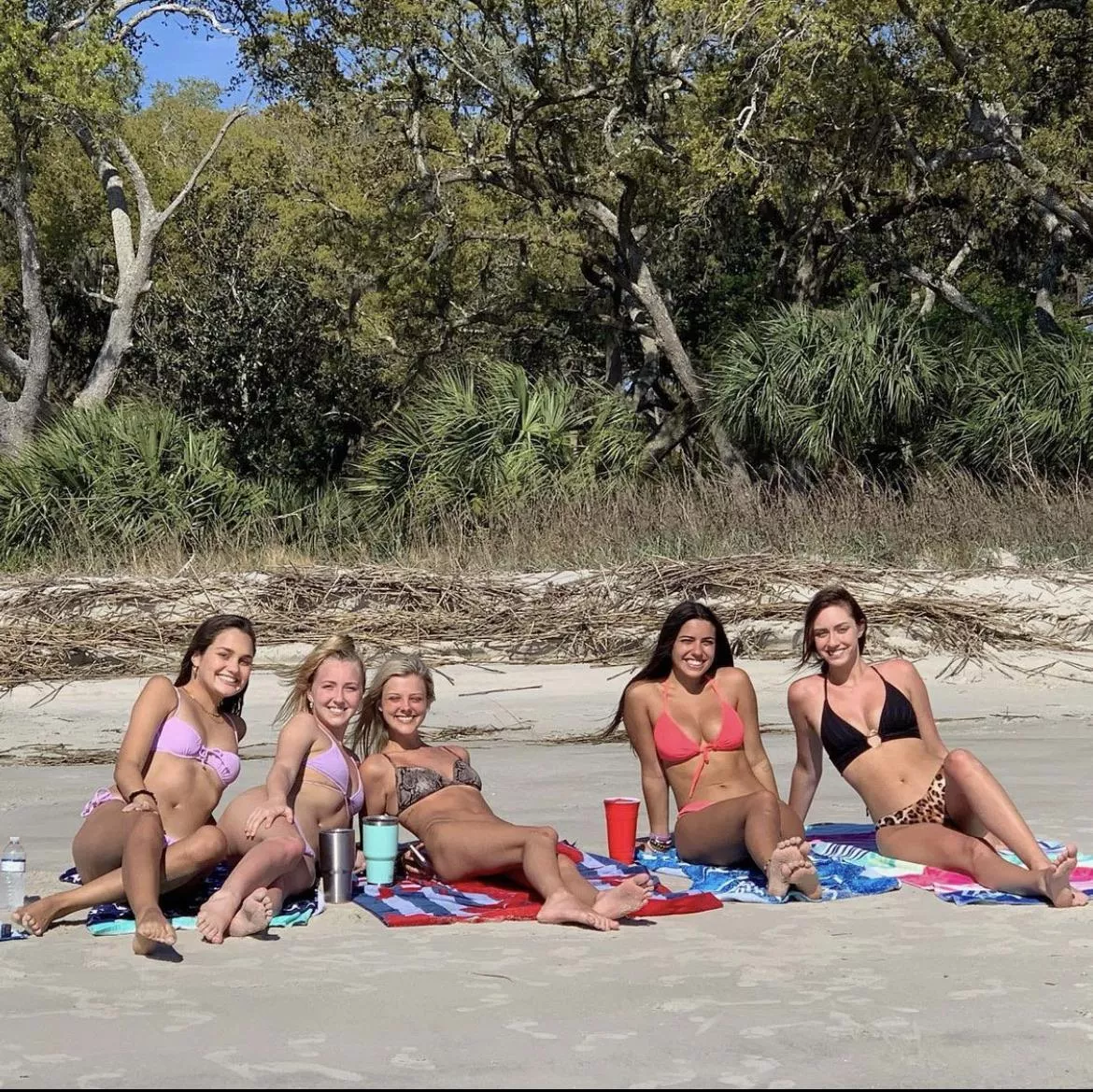 Laying on the beach