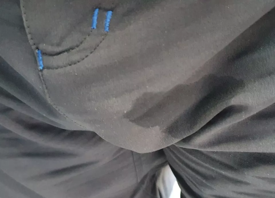 Leaking precum at work