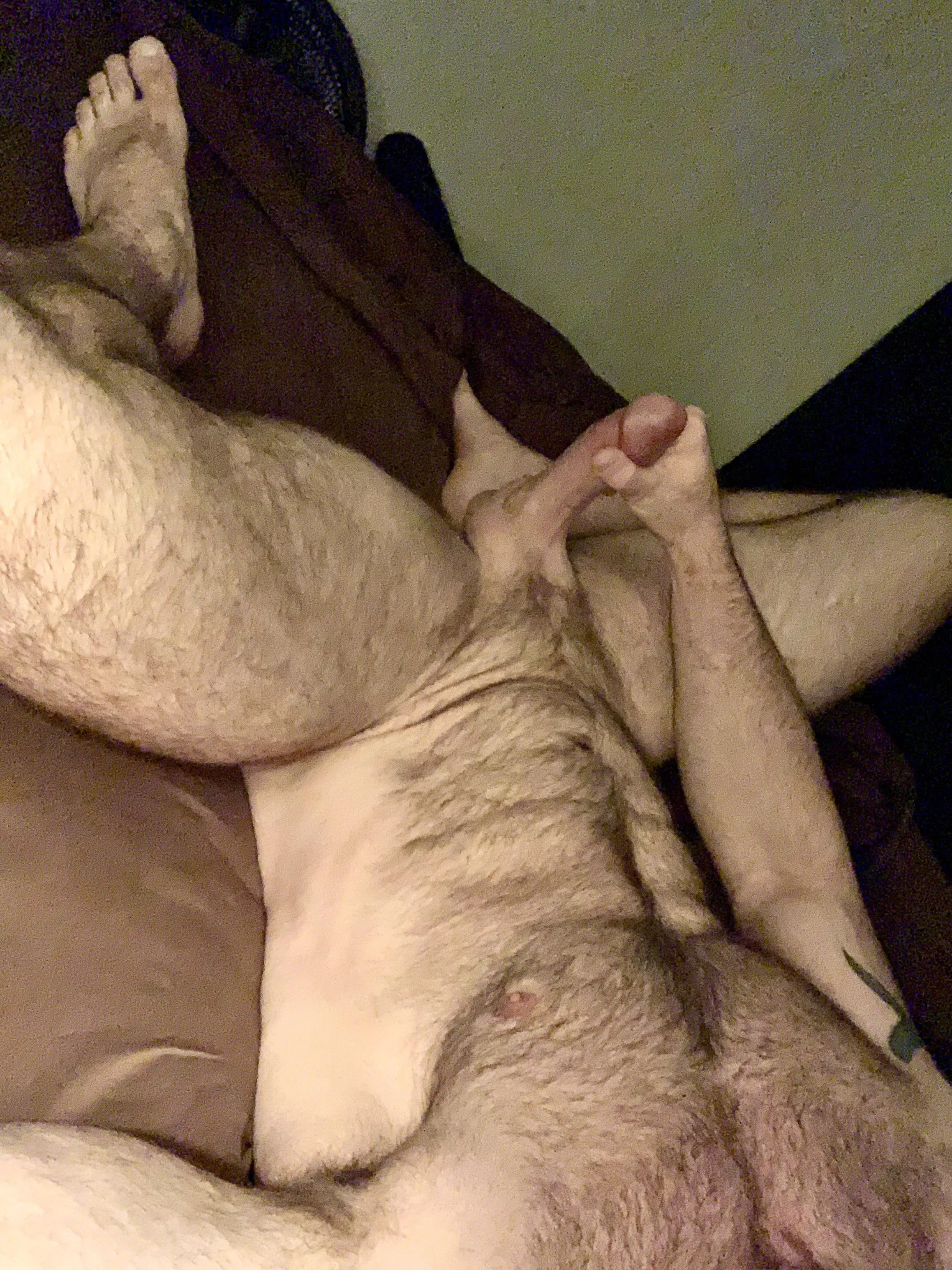 Legs spread and ready for cock!