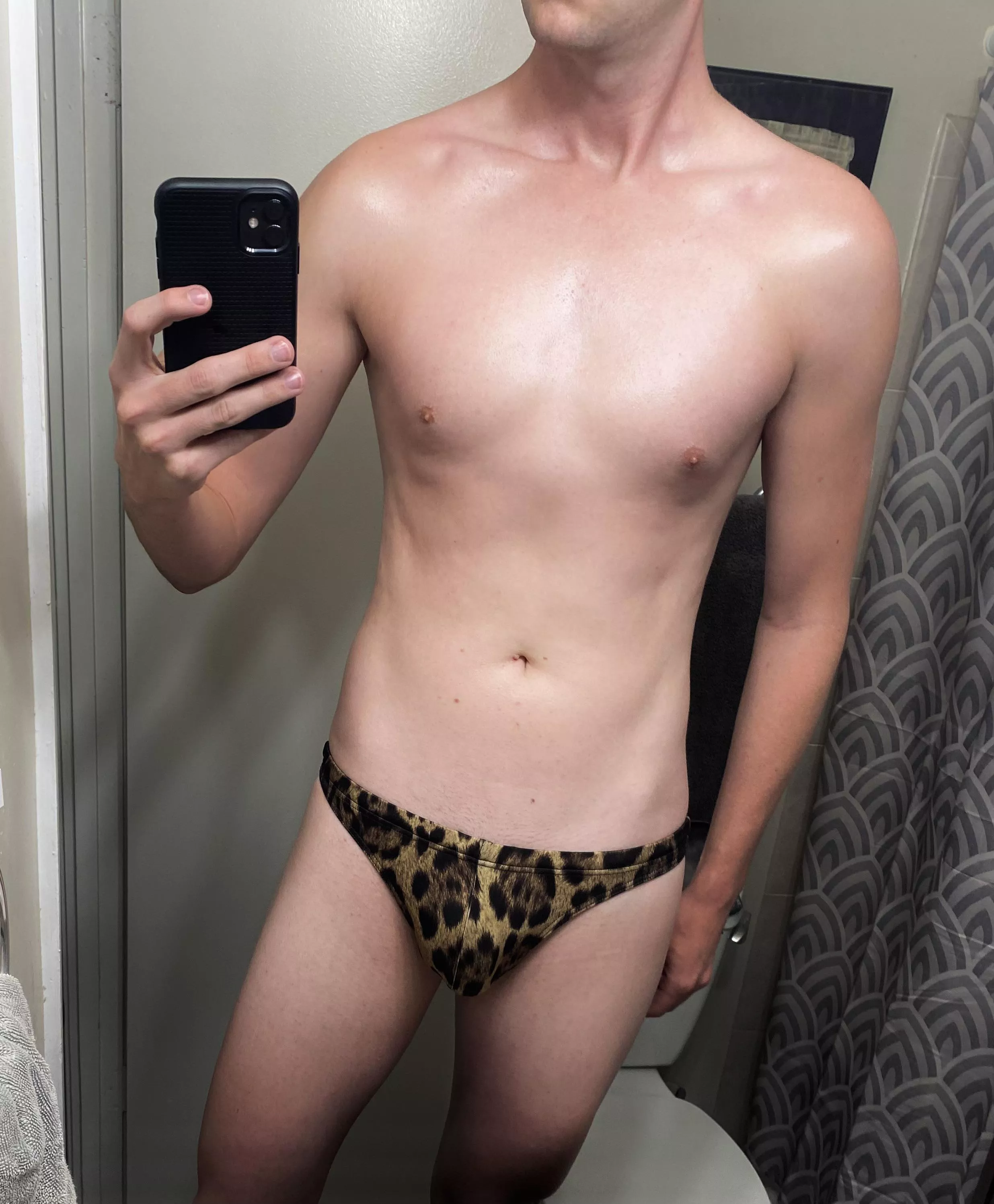 Leopard print briefs because I was feeling wild 🐆🐆🐆