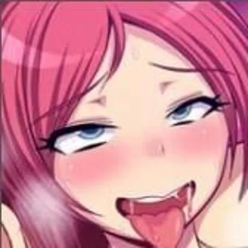 lf color source: 1girl, ahegao, red hair, blue eyes, blushing, salivating