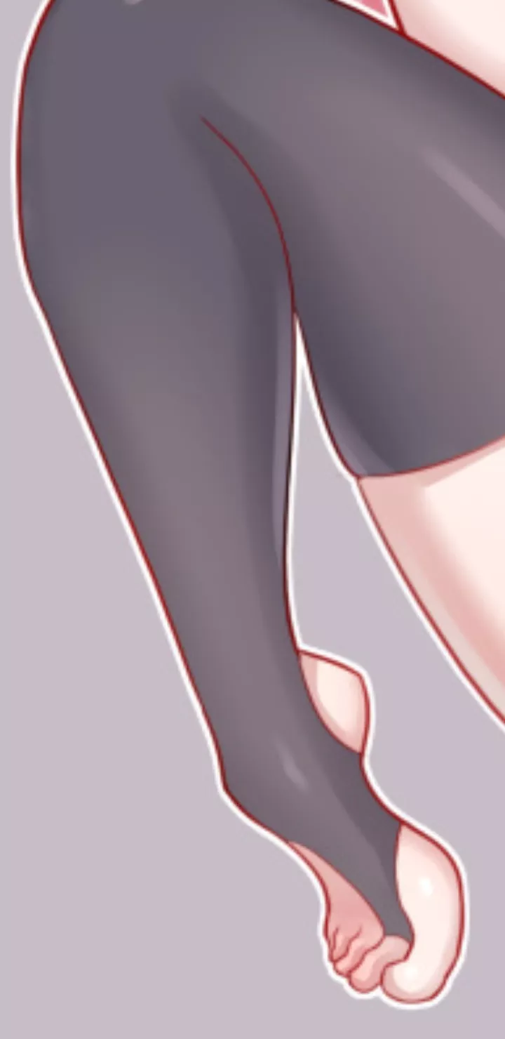 LF Color Source: Stirrup leggings, thighhighs, thick thighs, black legwear, grey background