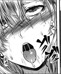 LF Mono Source: 1girl, ahegao, blush, tears, tongue out, hair between eyes, bangs, saliva, sweat