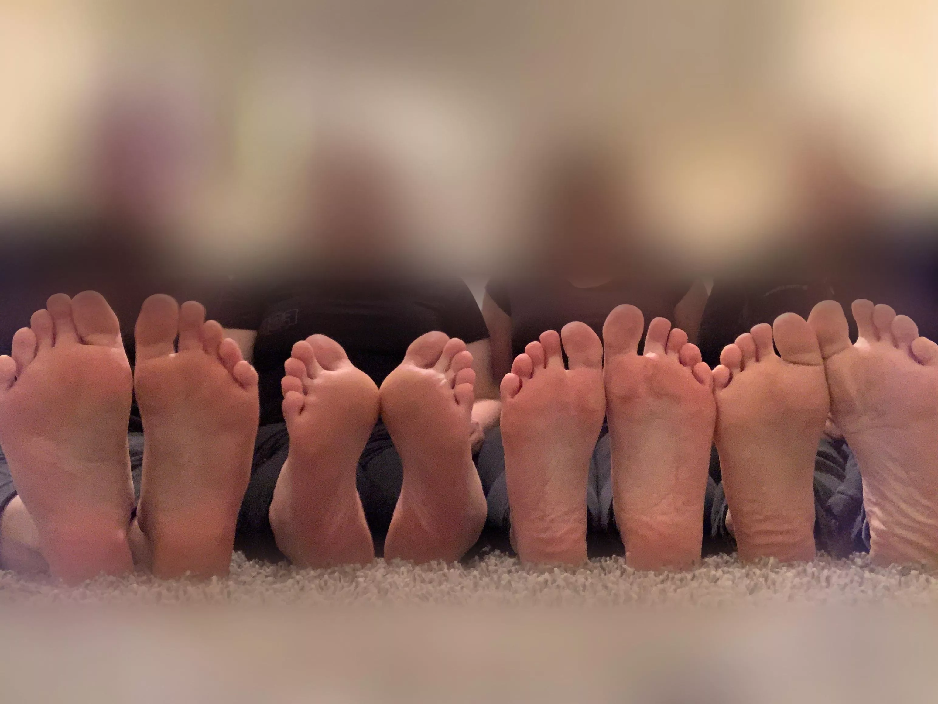 Lick our soles and suck our toes?