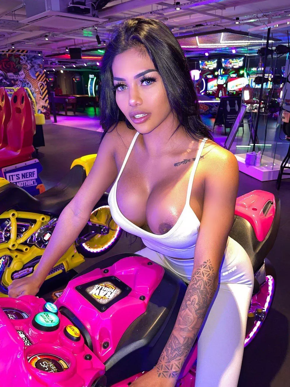 Lil slip at the arcade