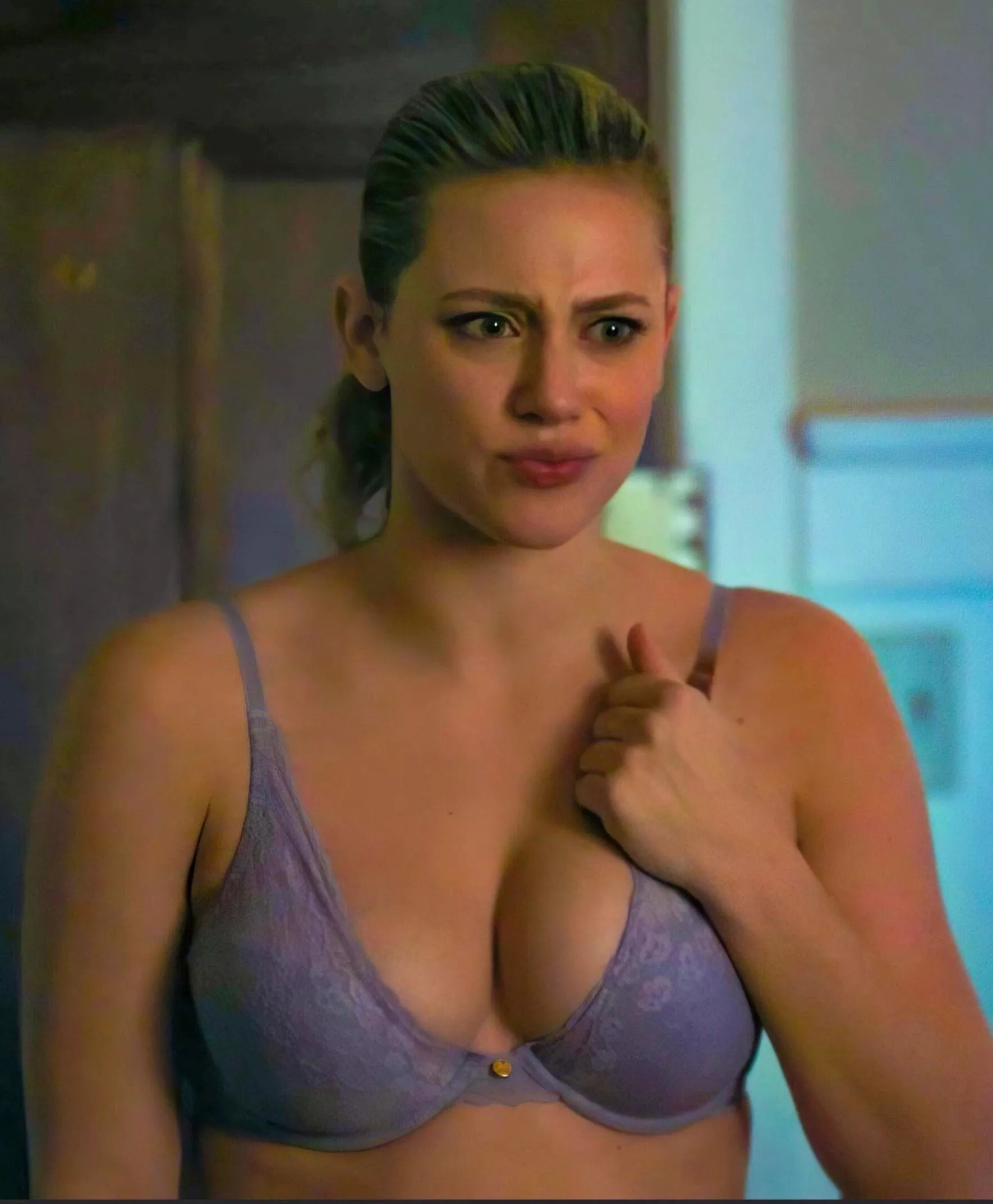 Lili Reinhart in a sexy bra