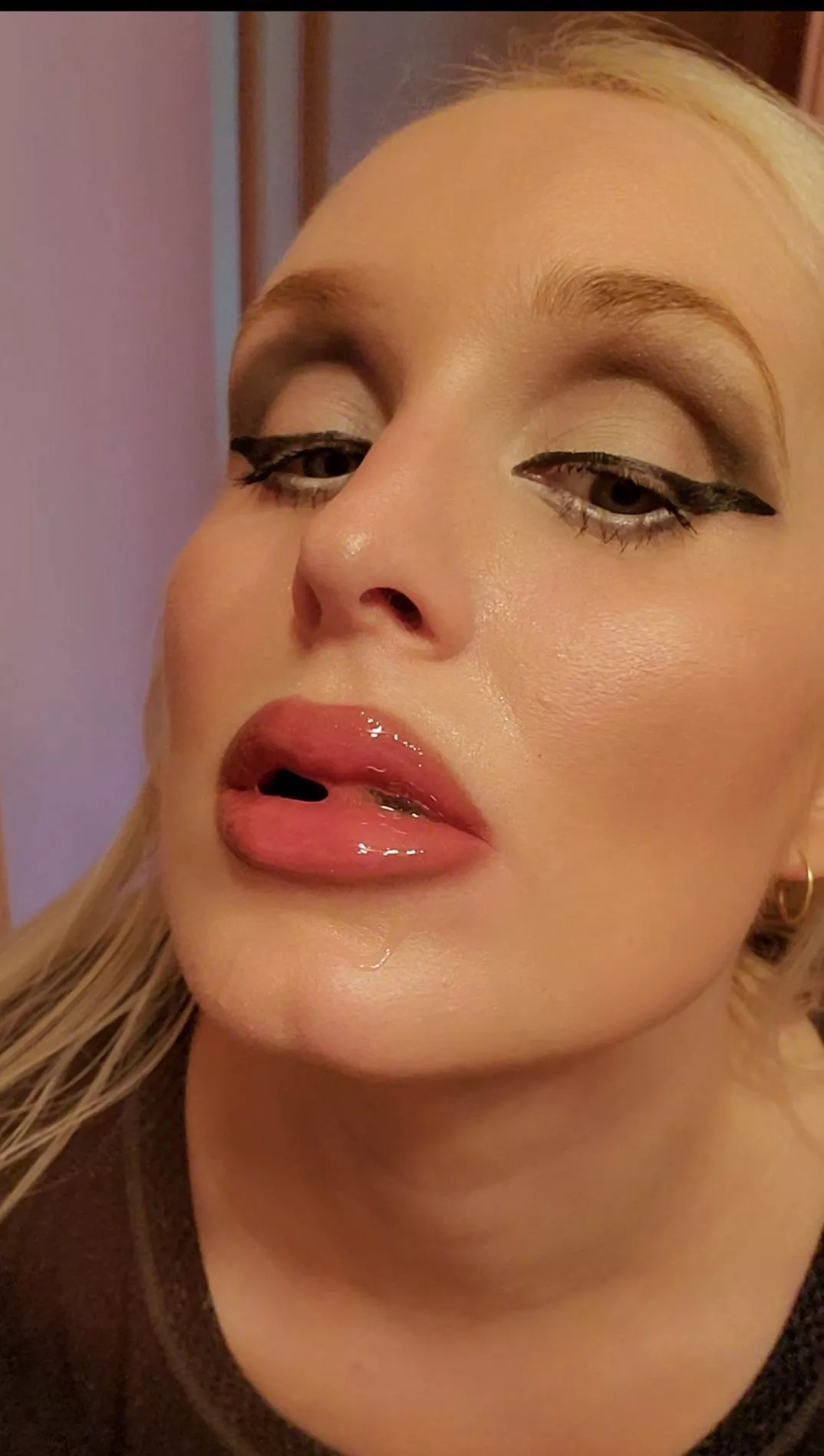 Lip drip tease