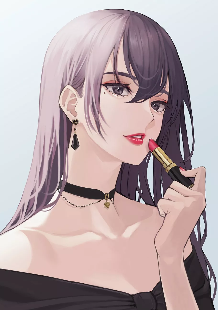 Lipstick and Choker (@takoneru3)