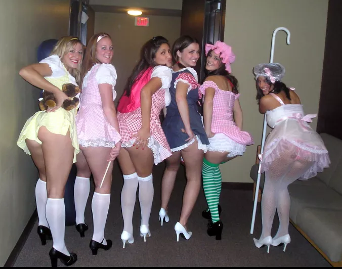 Little Bo Peep and her flock of sluts