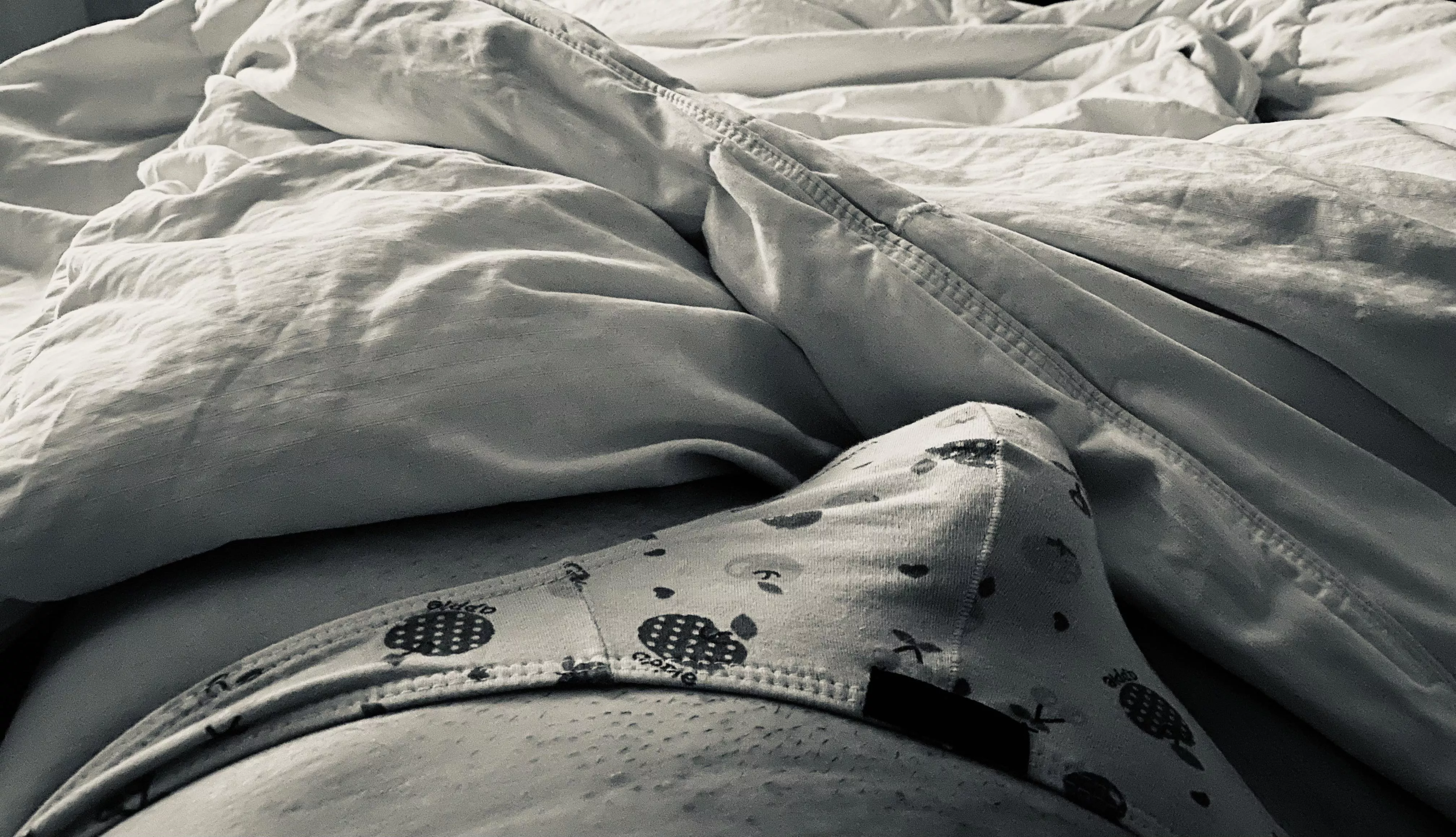 Little morning bulge in my strawberry print panties