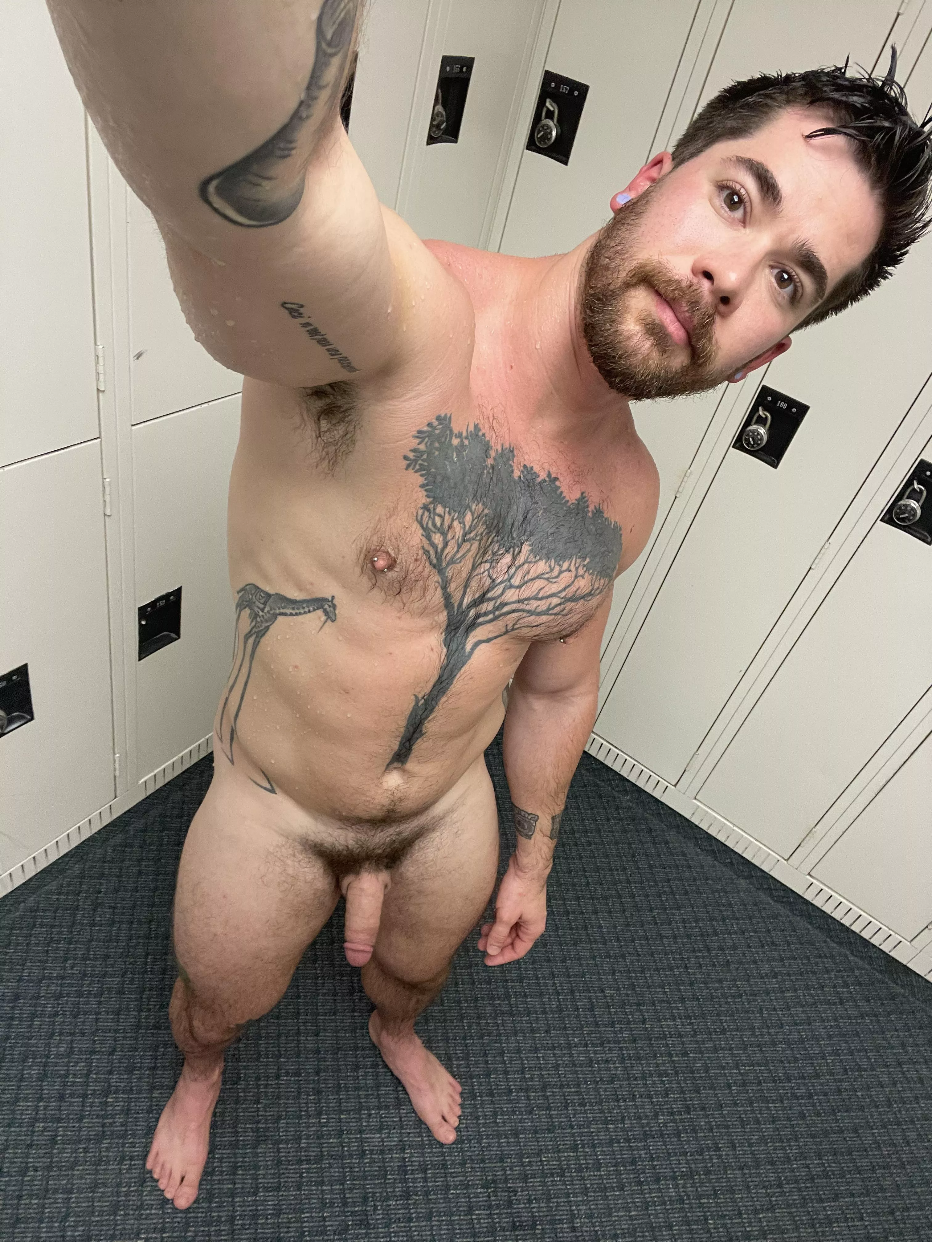 Locker room selfie