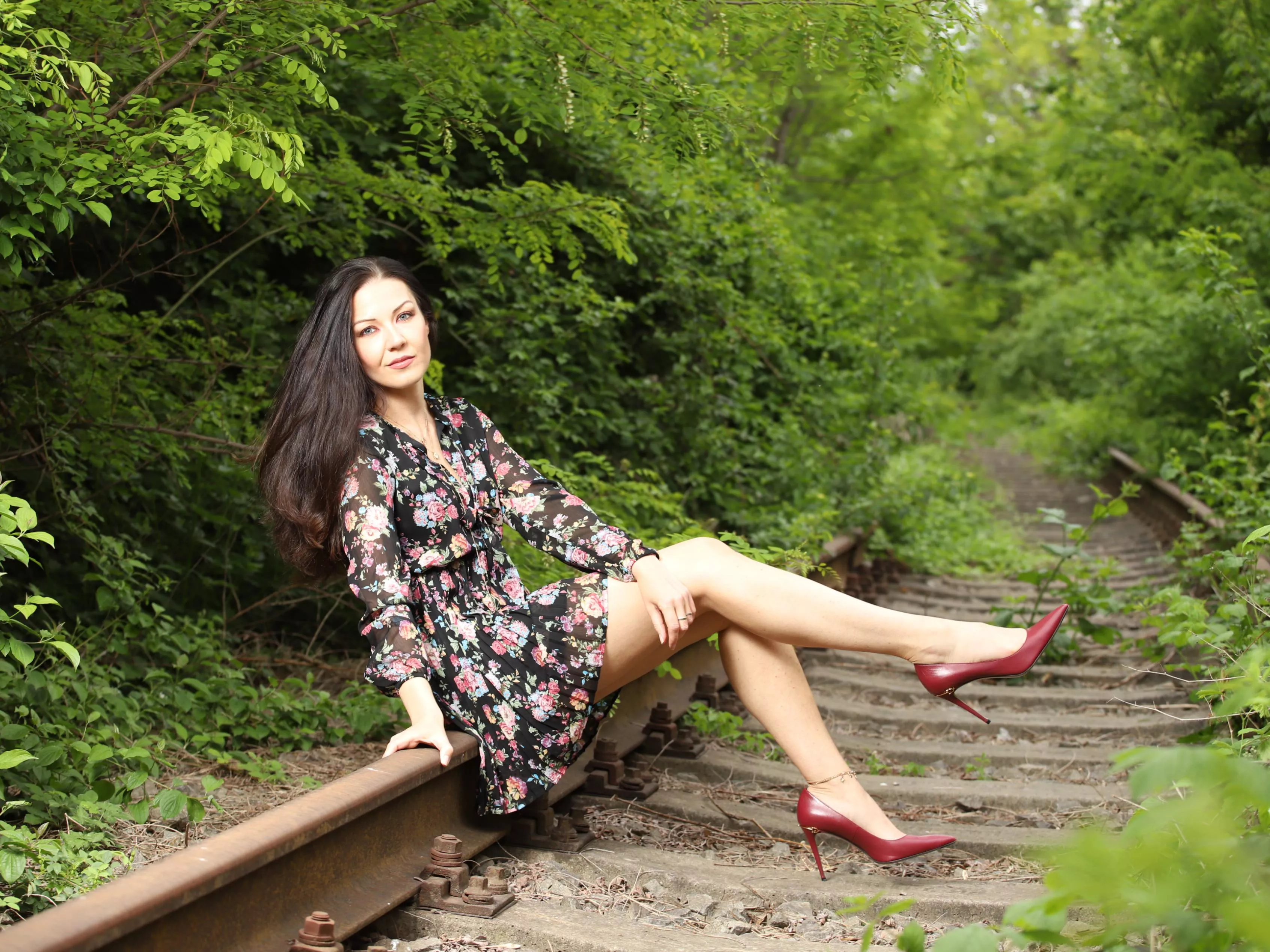 Long legs and a floral sundress