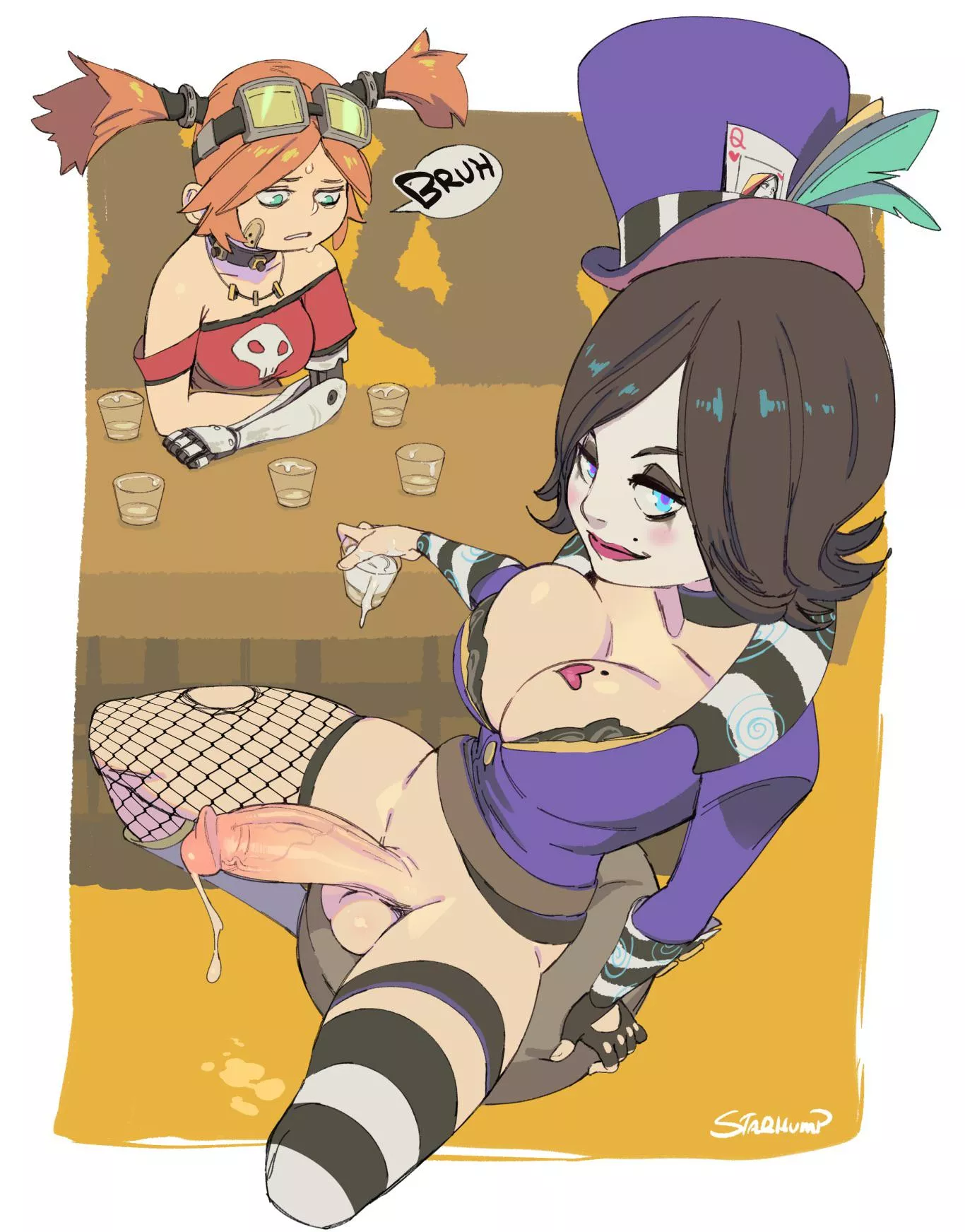 Looks like it’s free shot night (Unknown Artist) [Borderlands]