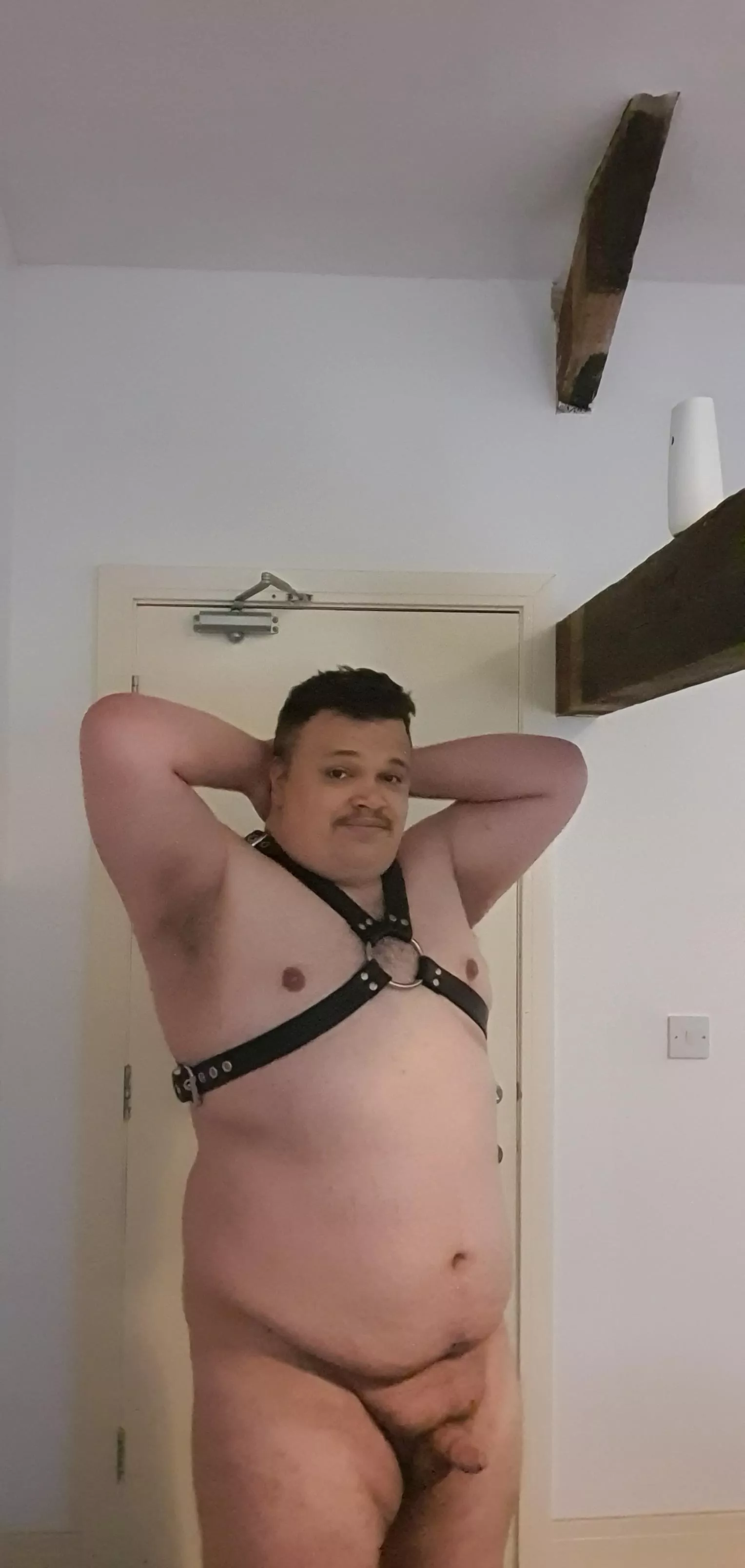 Love wearing my harness naked..