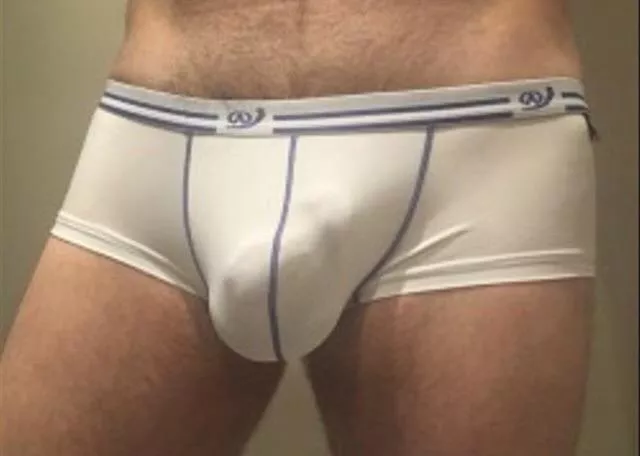 Low cut white trunk...