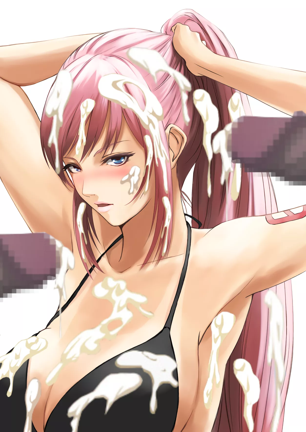 [Luka] Hot cum for her hot silky long ponytail...