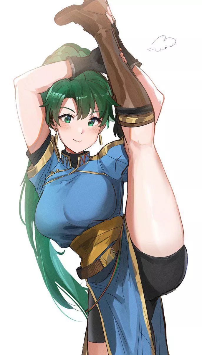 Lyn (Fire Emblem) Doing the Standing Split