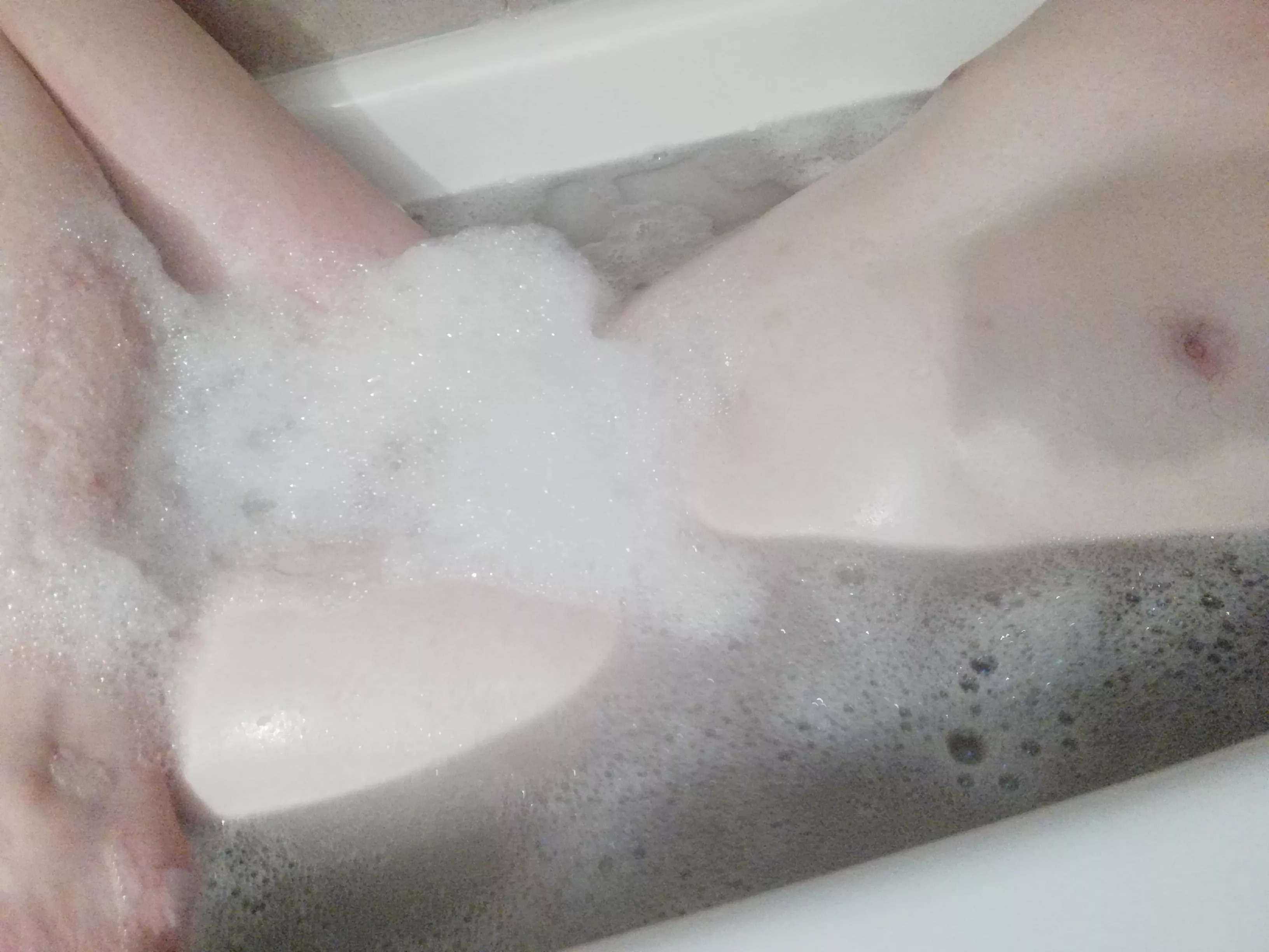 (m) taking a relaxing bubble bath.