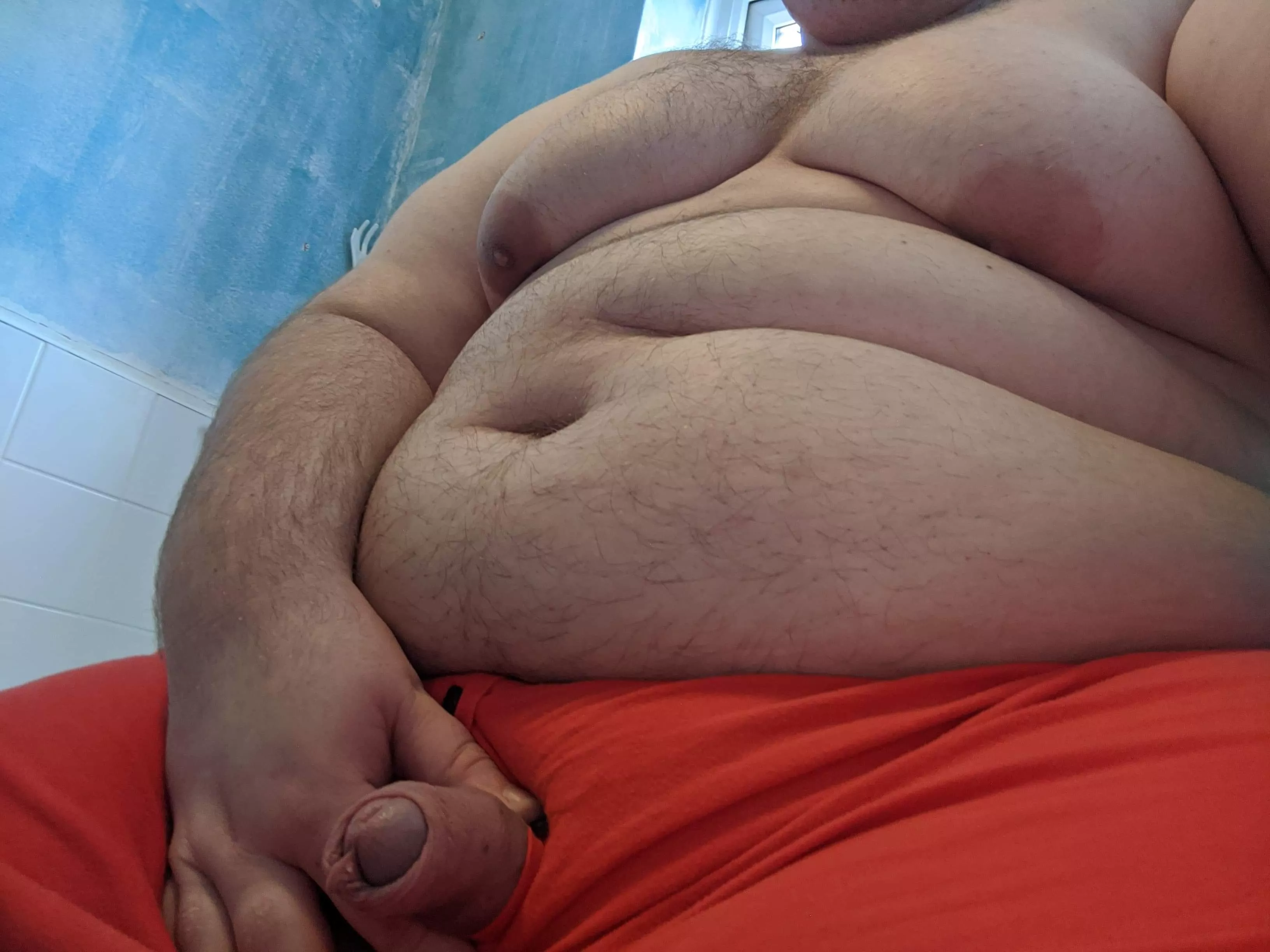 [M26, guys only) I have fat, juicy man tits and an uncut cock that oozes precum for days. Who wants to chat? ;)