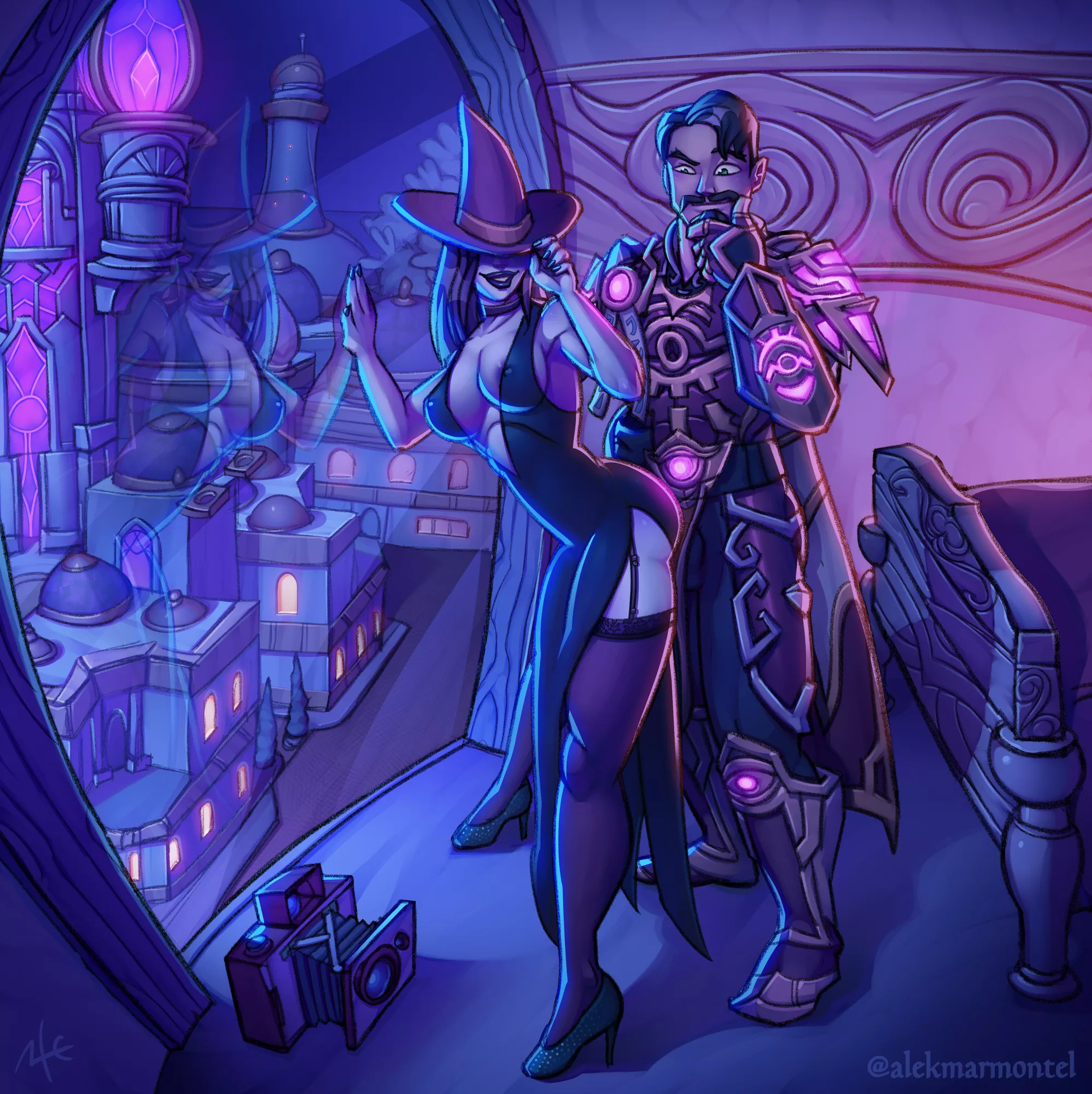 Mage and Void Elf (Alek Marmontel)