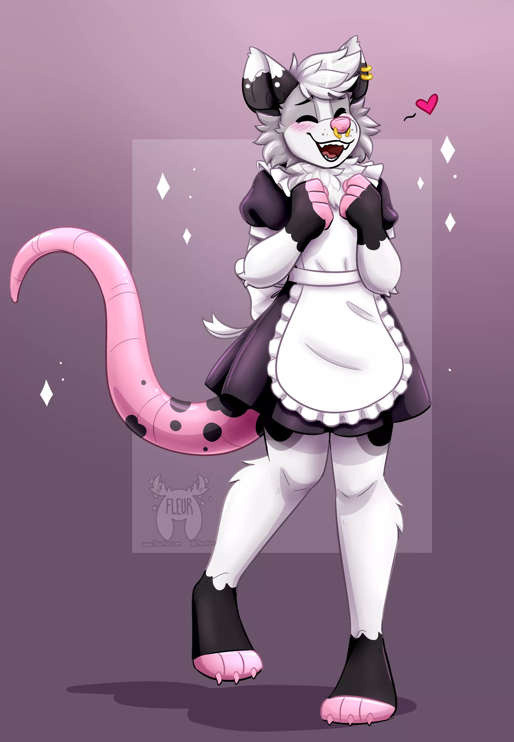 Maid poss (Art by me: @Fleurfurr on twitter)